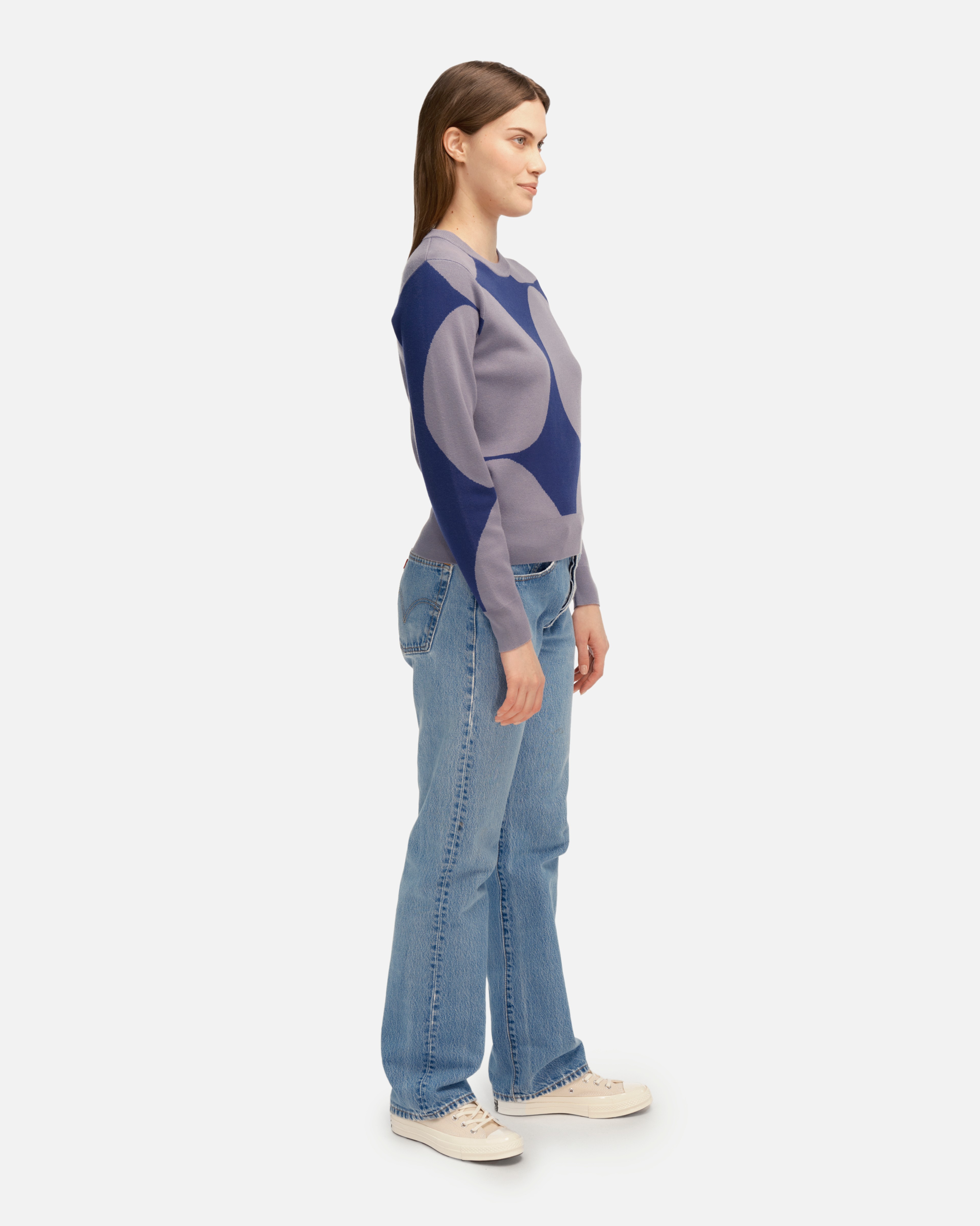Louhe, Pull-over en tricot, bleu, bleu foncé,