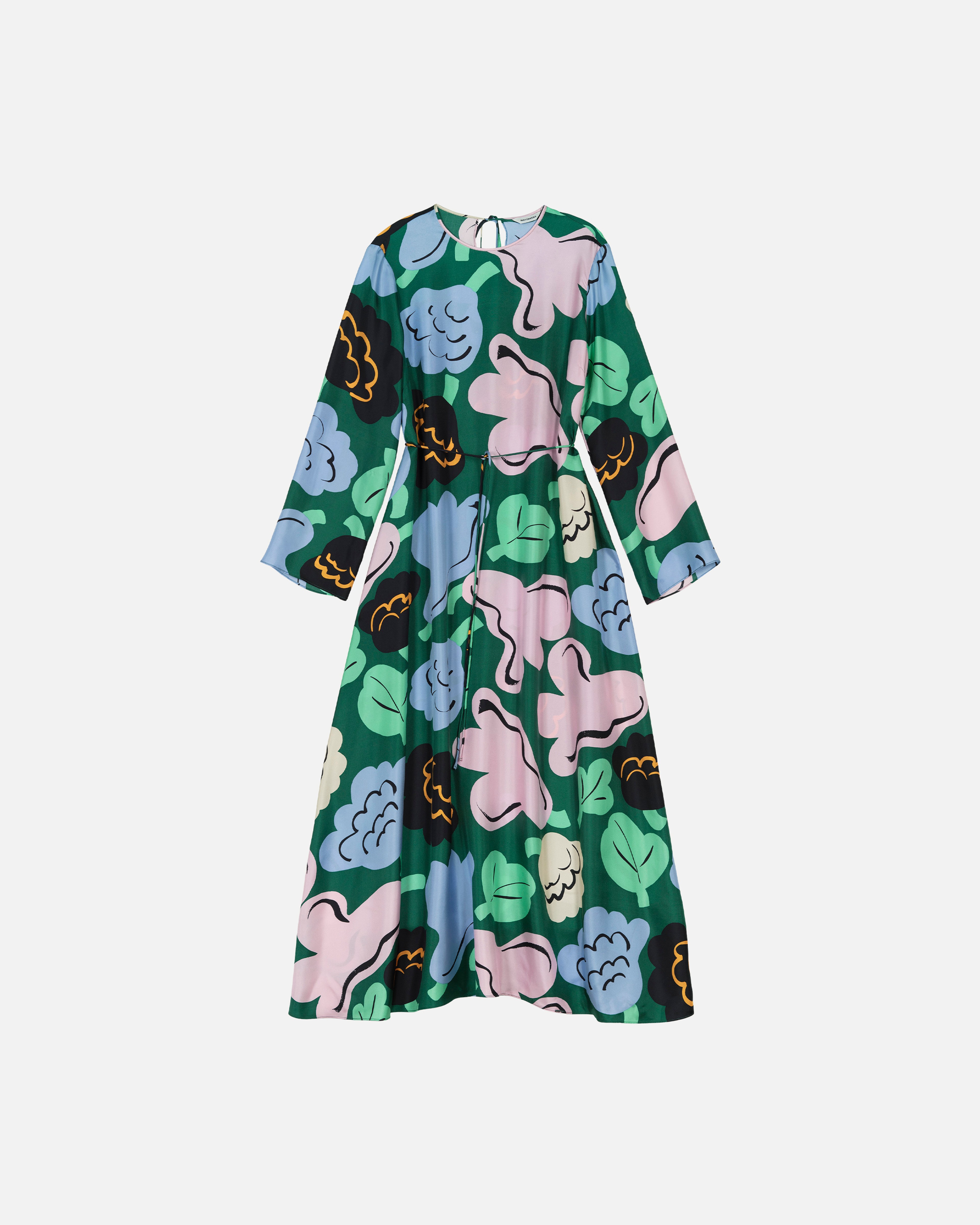 Kaunista Kukasta Kukkaan, Silk dress, green, green, pink,