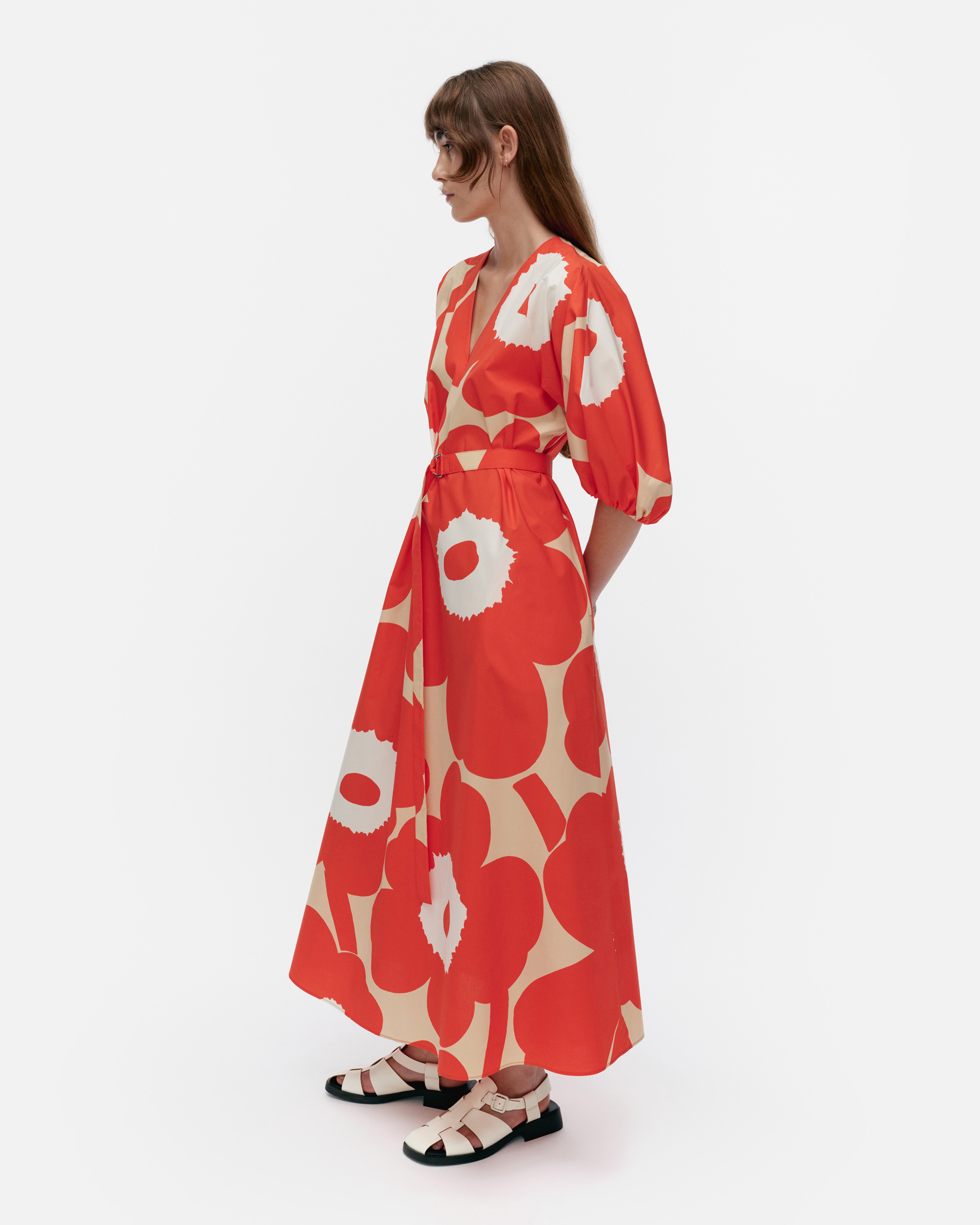 Kimppu Unikko, Dress, red, brown, off white,