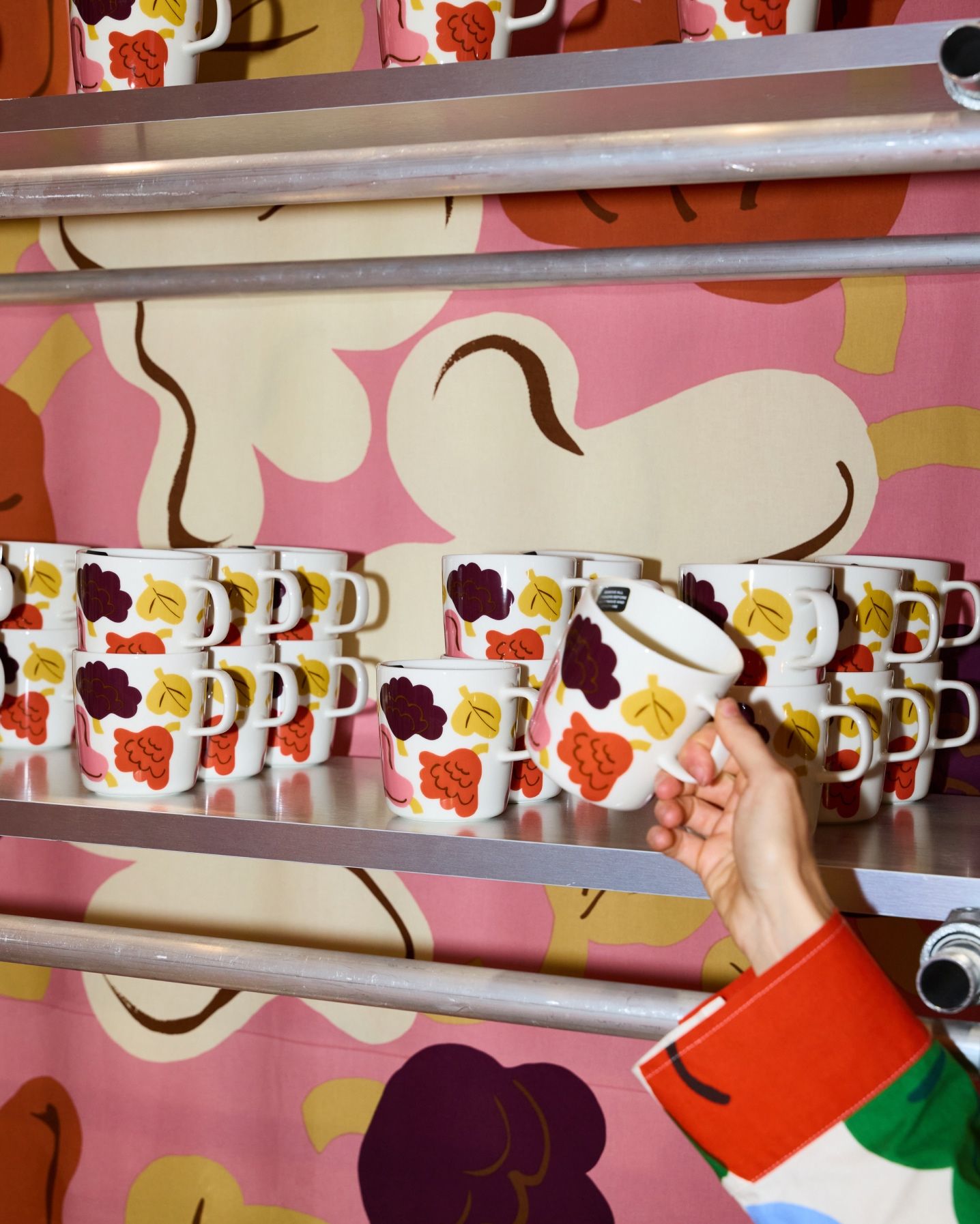 Marimekko's Habitare installation with Kukasta kukkaan pattern products.