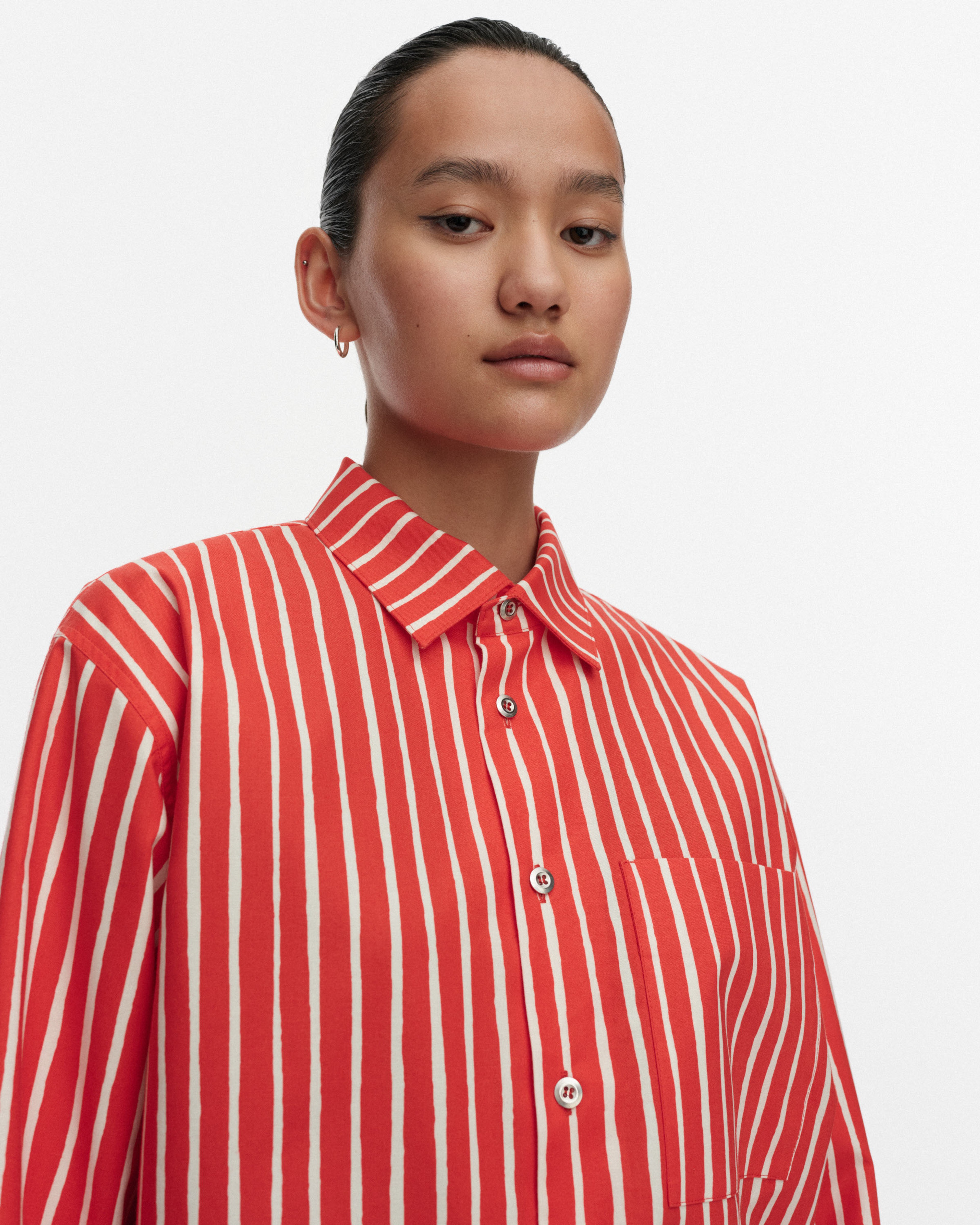 Jokapoika, Kioski puuvillapaita, punainen, l.valkoinen,