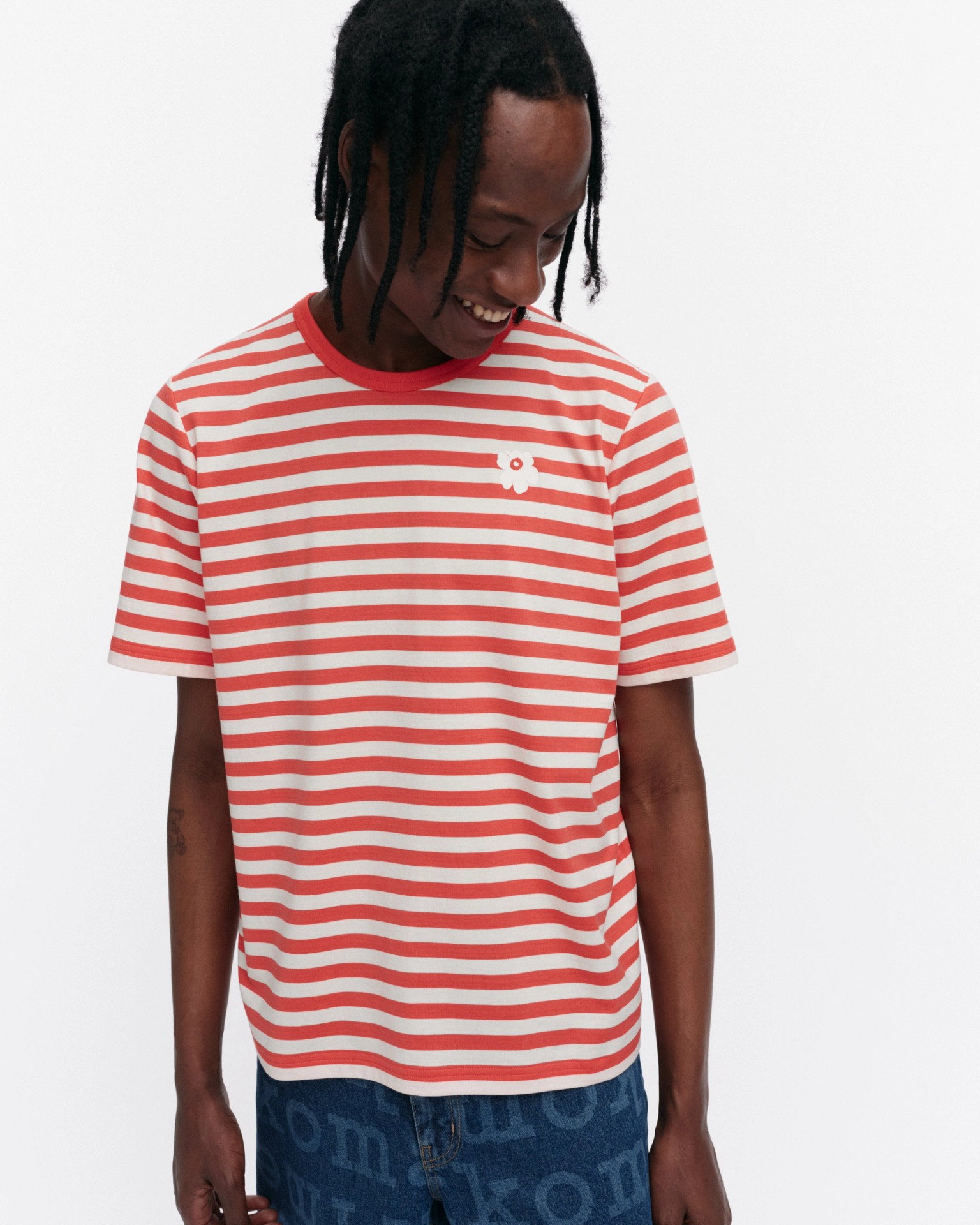 Tasaraita Unikko Kioski t-shirt