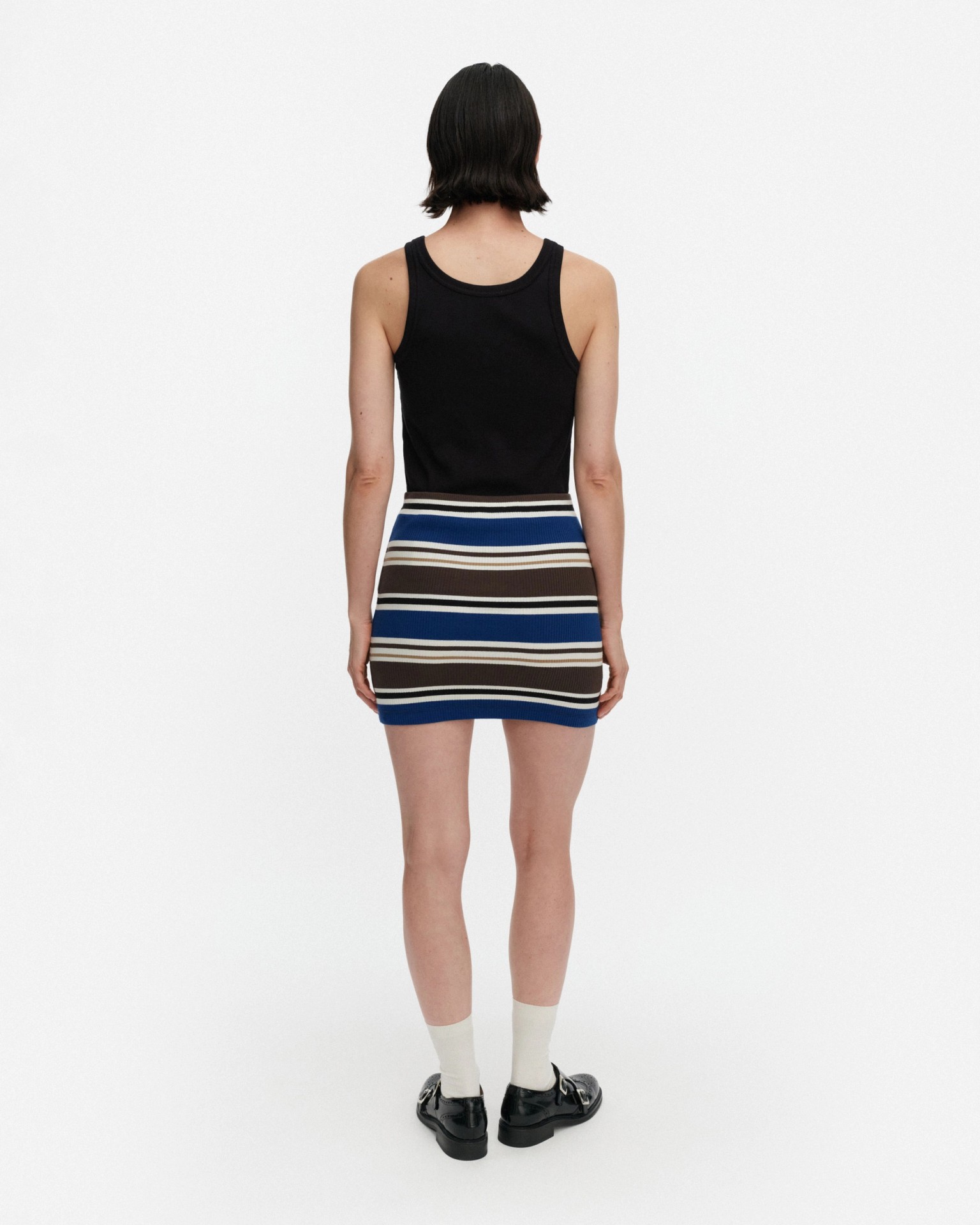 Splitti Helvi, Skirt, blue, brown, black, white,