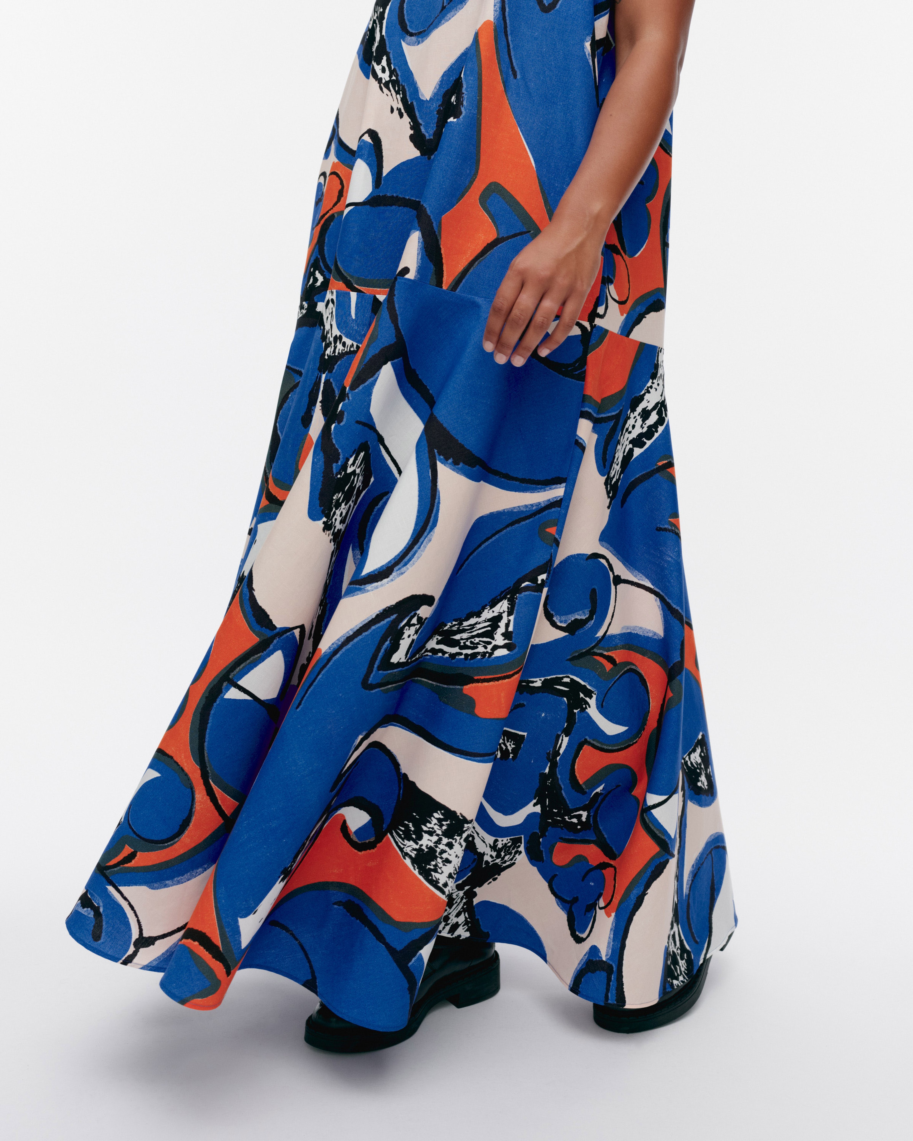 Antra Eldfamn, Dress, blue, peach, orange,