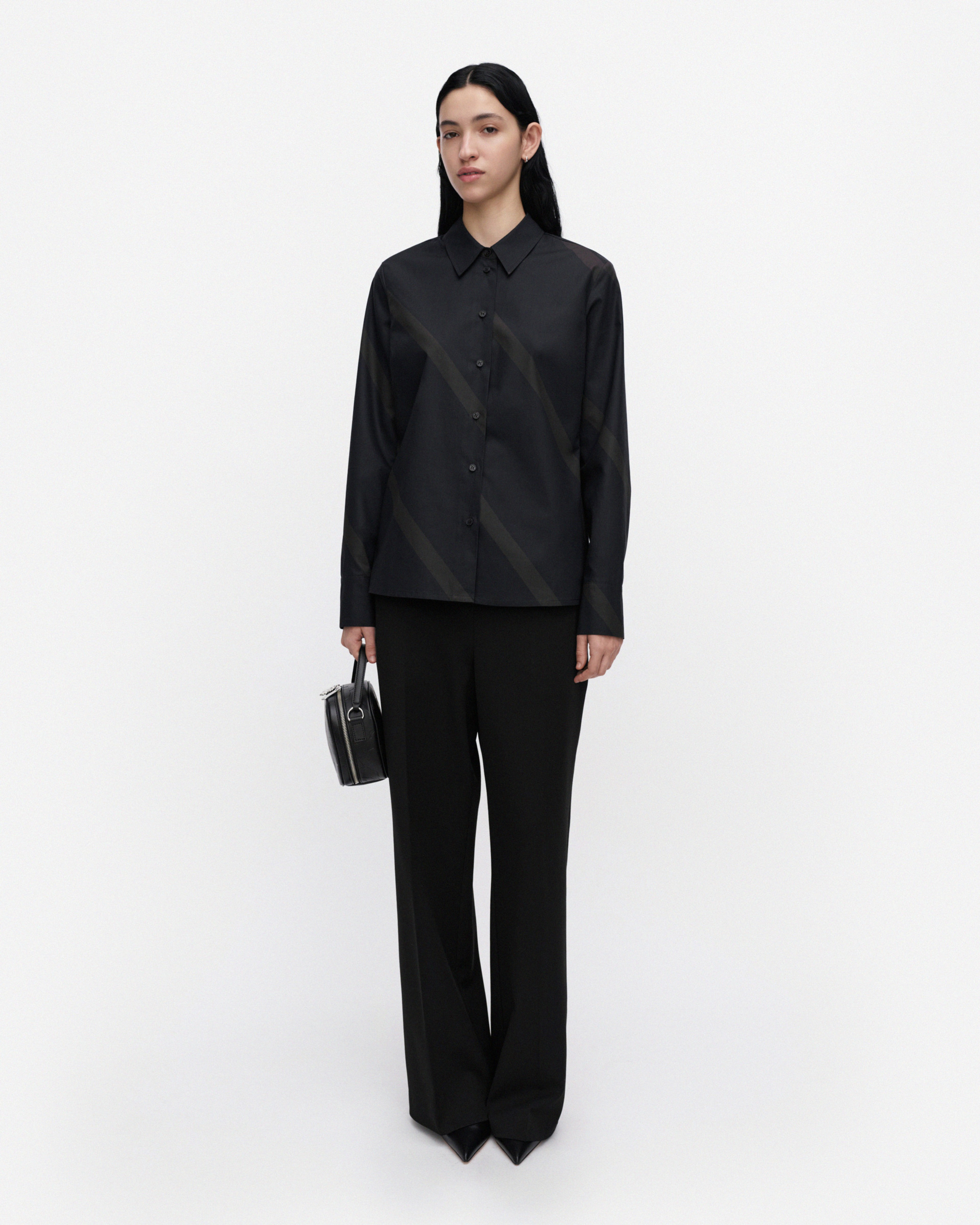 Uudestaan Basso, Blouse, black, dark grey,