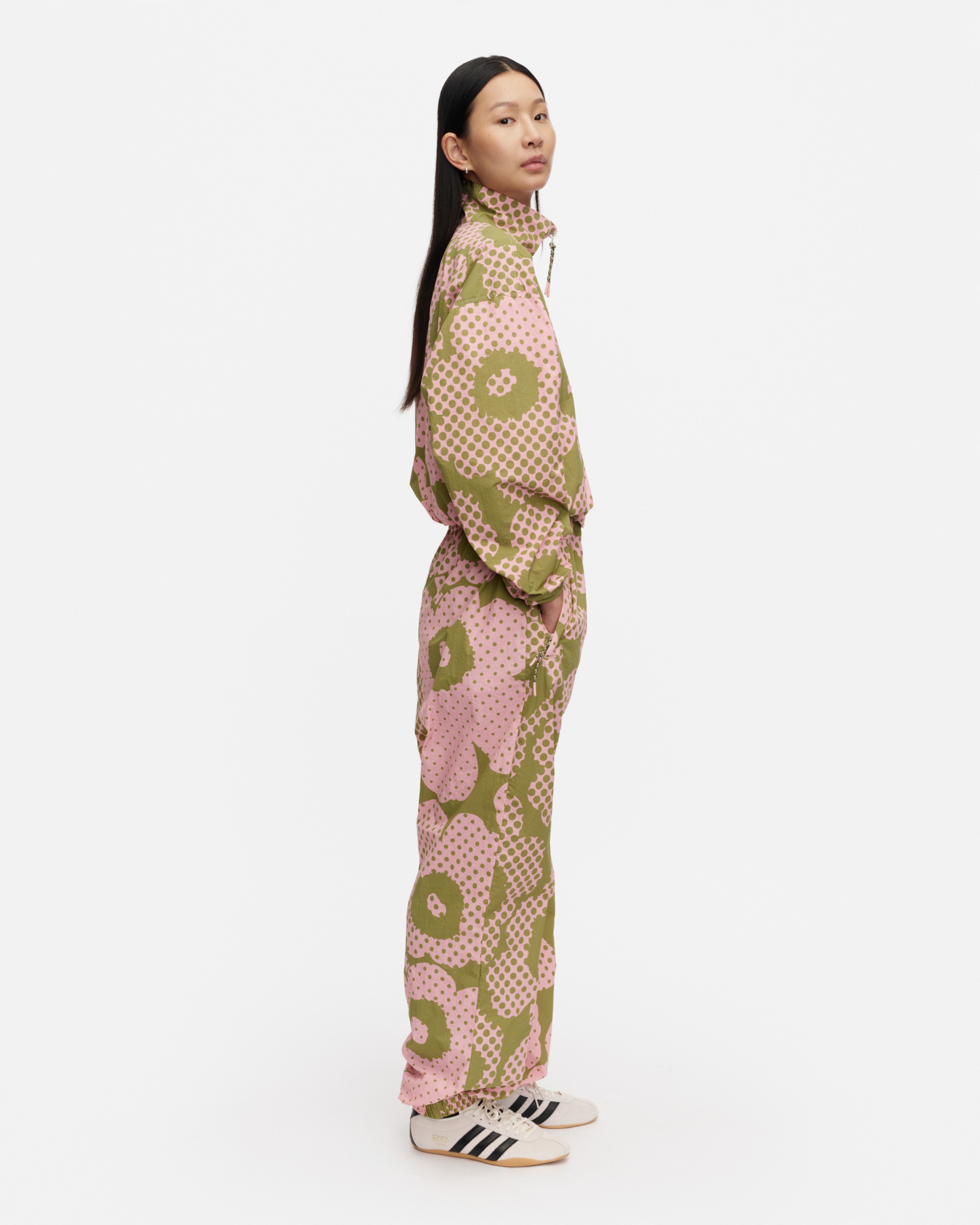 Olos Unikko, Kioski activewear trousers, green, light pink,