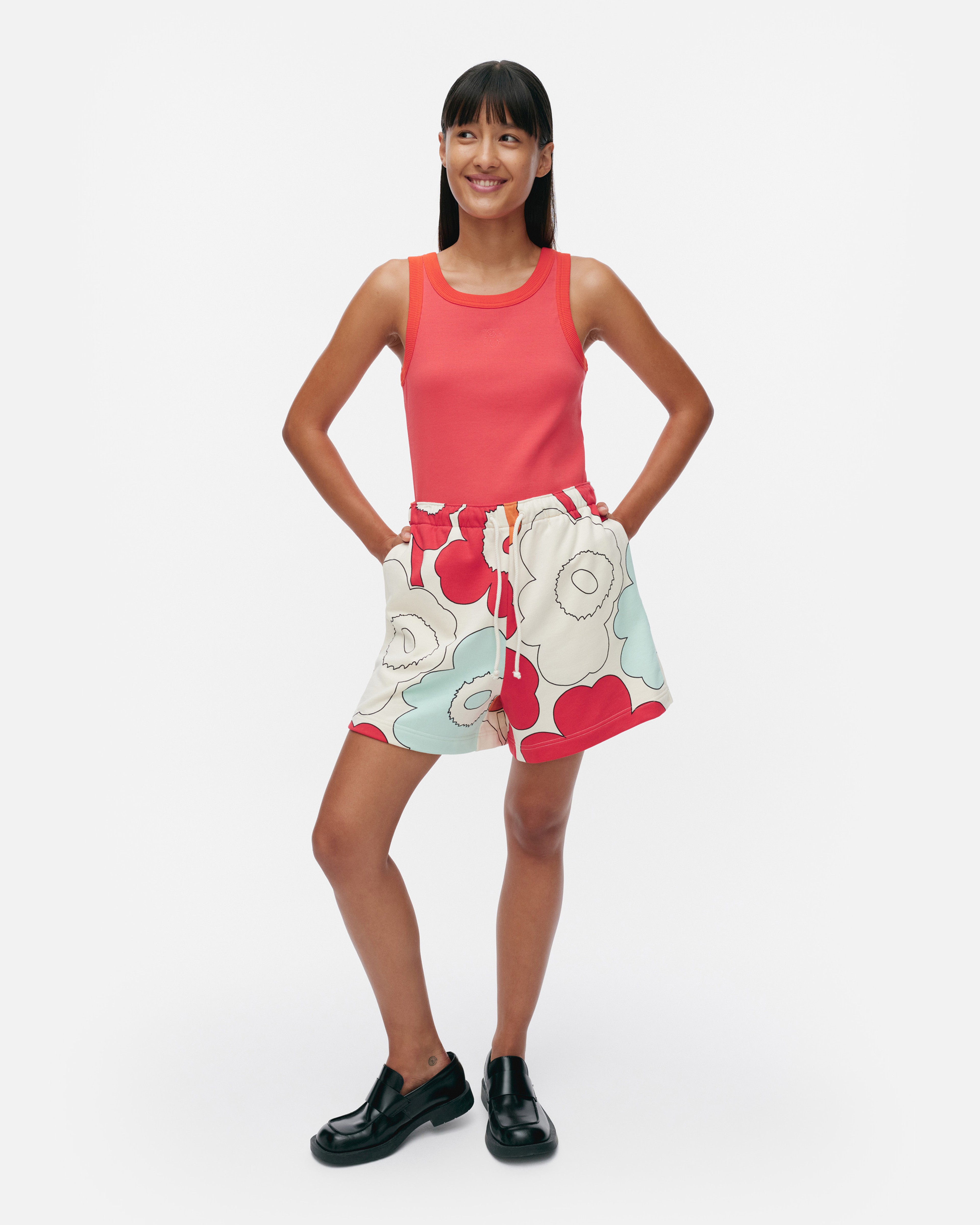 Miksaus Piirto Unikko, Kioski shorts, off white, red, turquoise,