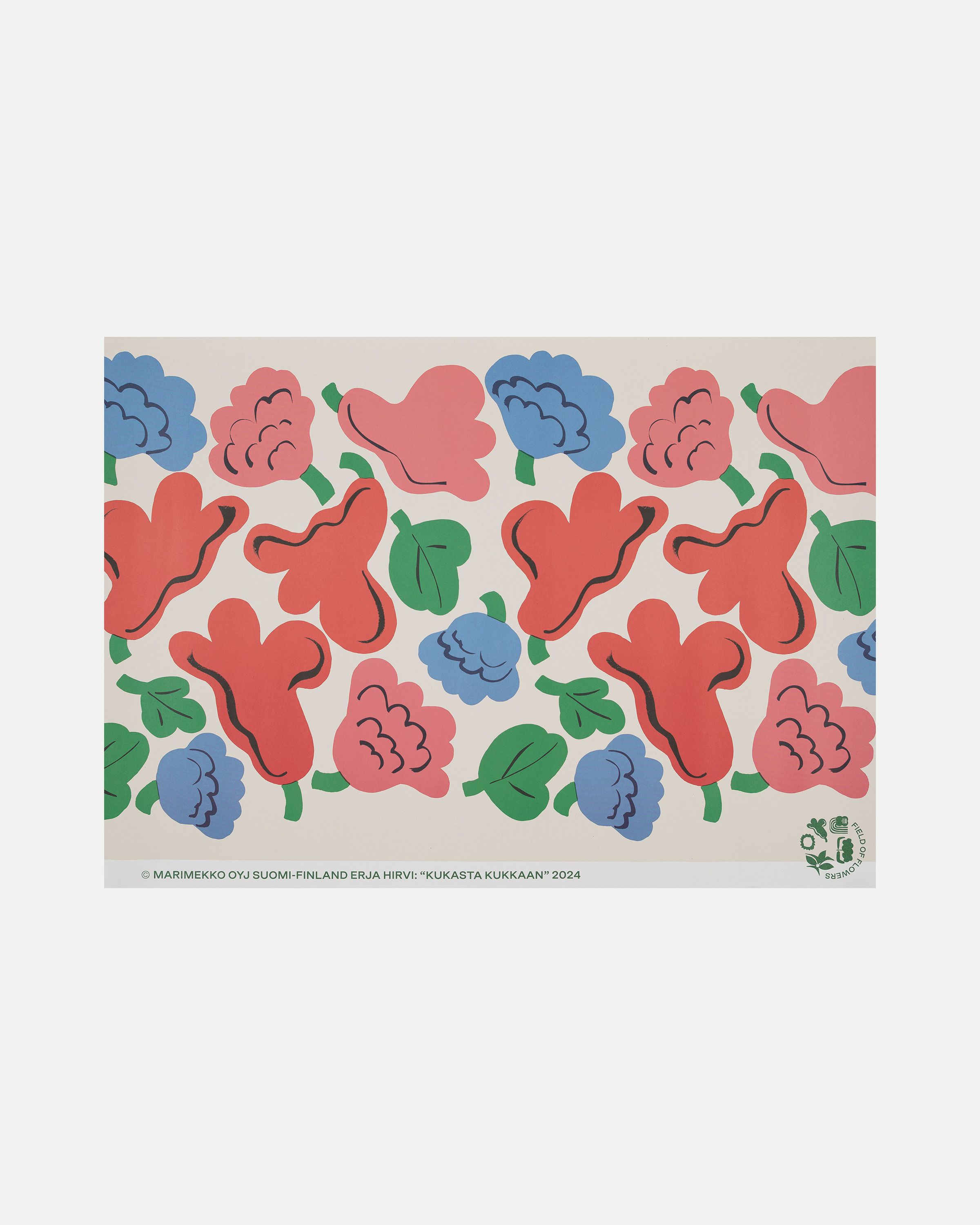 Kukasta Kukkaan Poster 50x70 cm | Marimekko