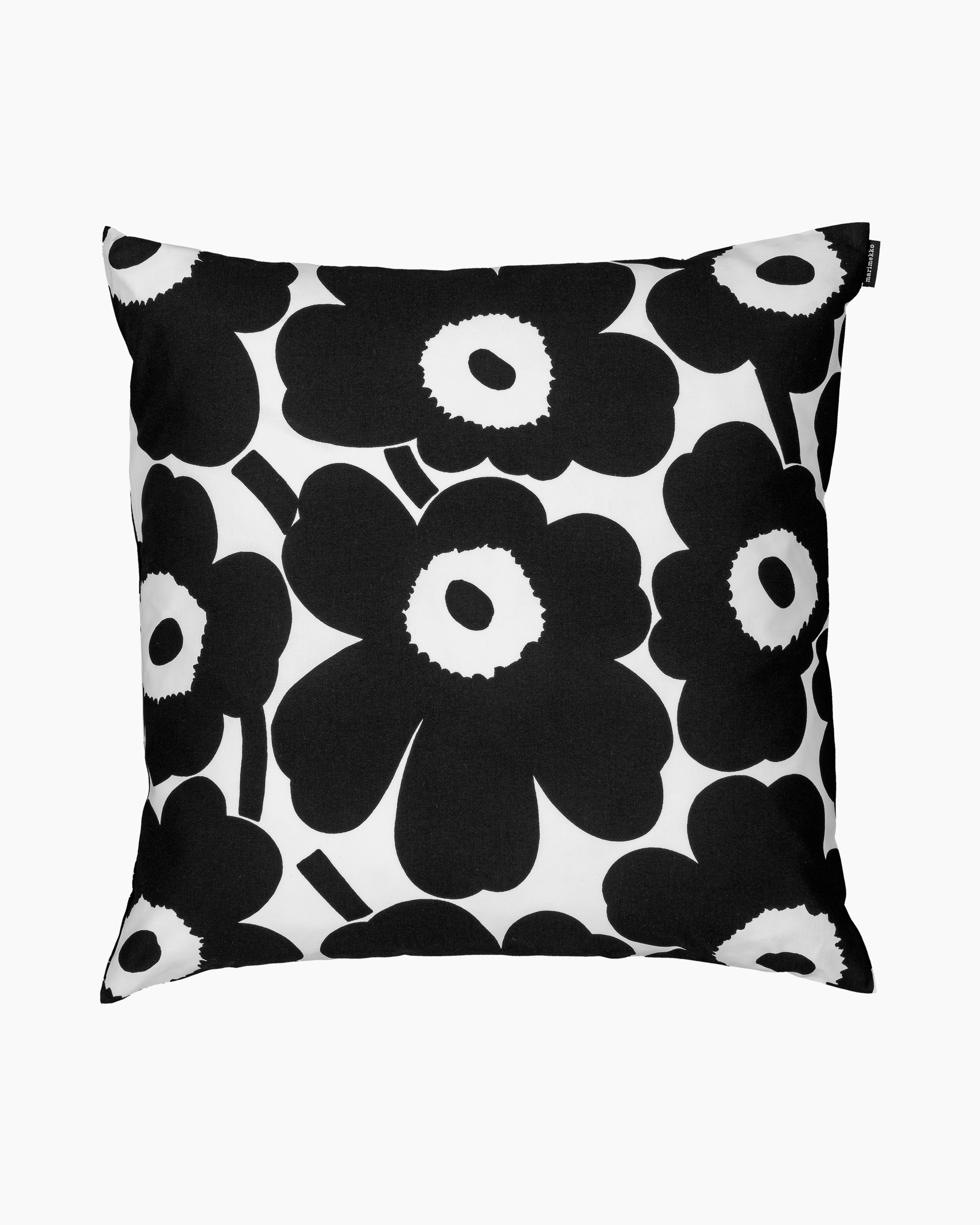 Pieni Unikko, Cushion cover 50x50 cm, white,black,