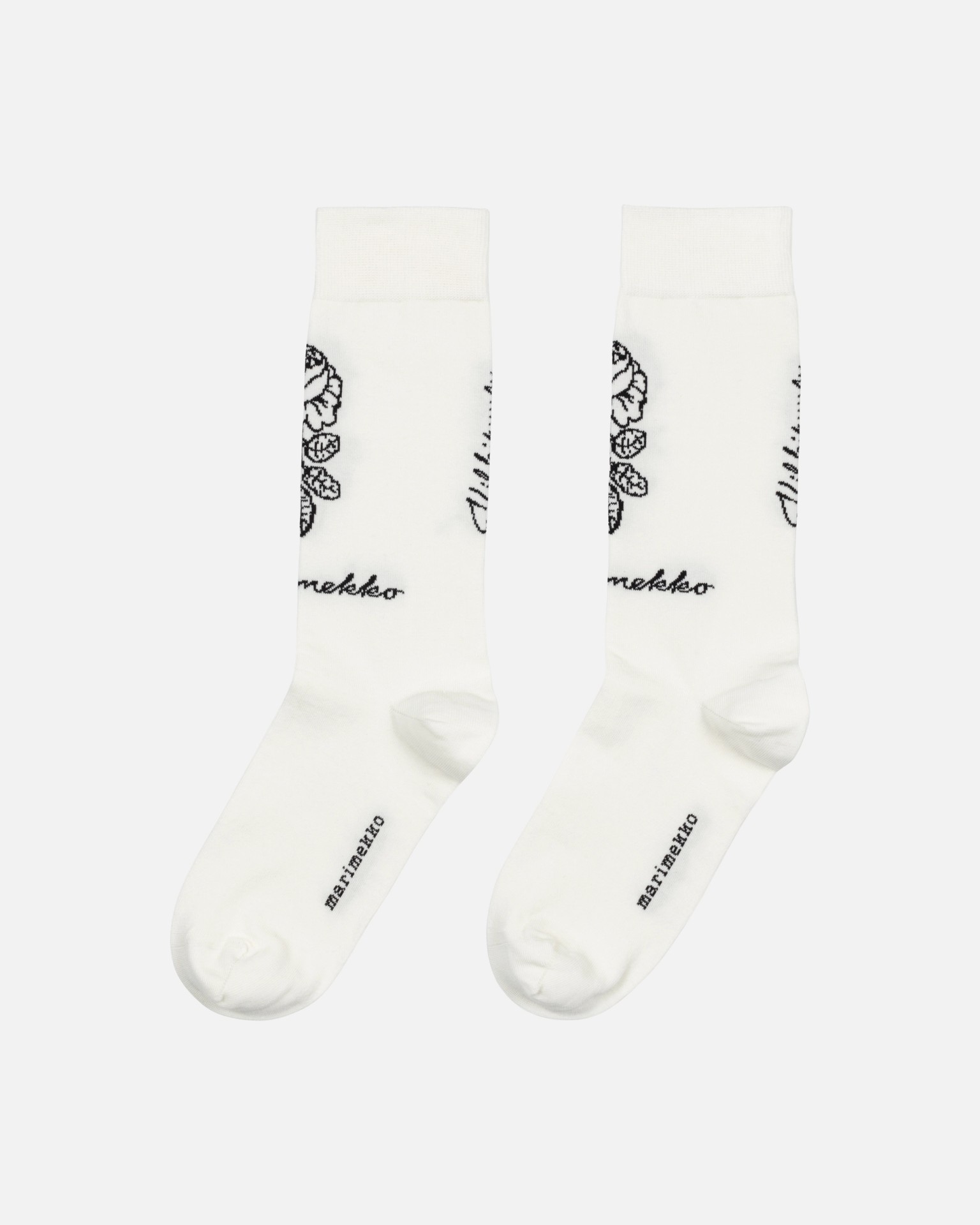 Detsku Vihkiruusu Logo, Kioski socks, off white, black,
