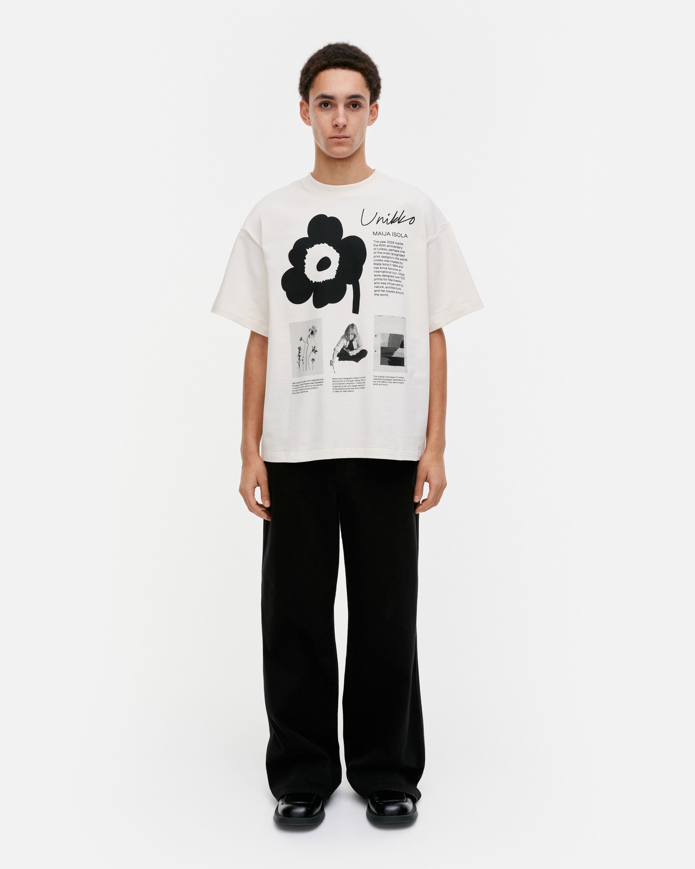 Nopeus Unikko Tribute Placement Kioski t-shirt off white, black