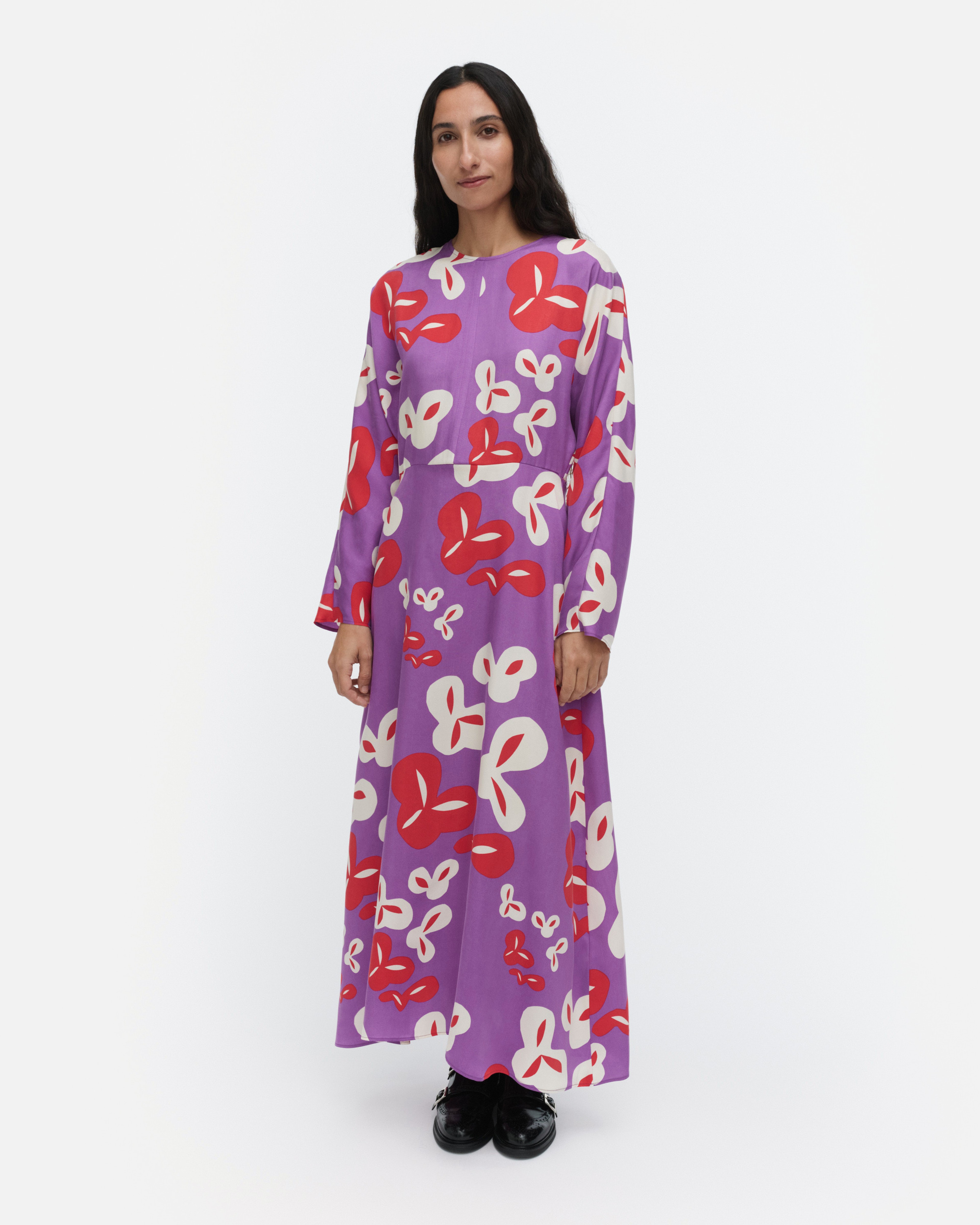 Rytmi Poiminto, Dress, purple, off white, red,