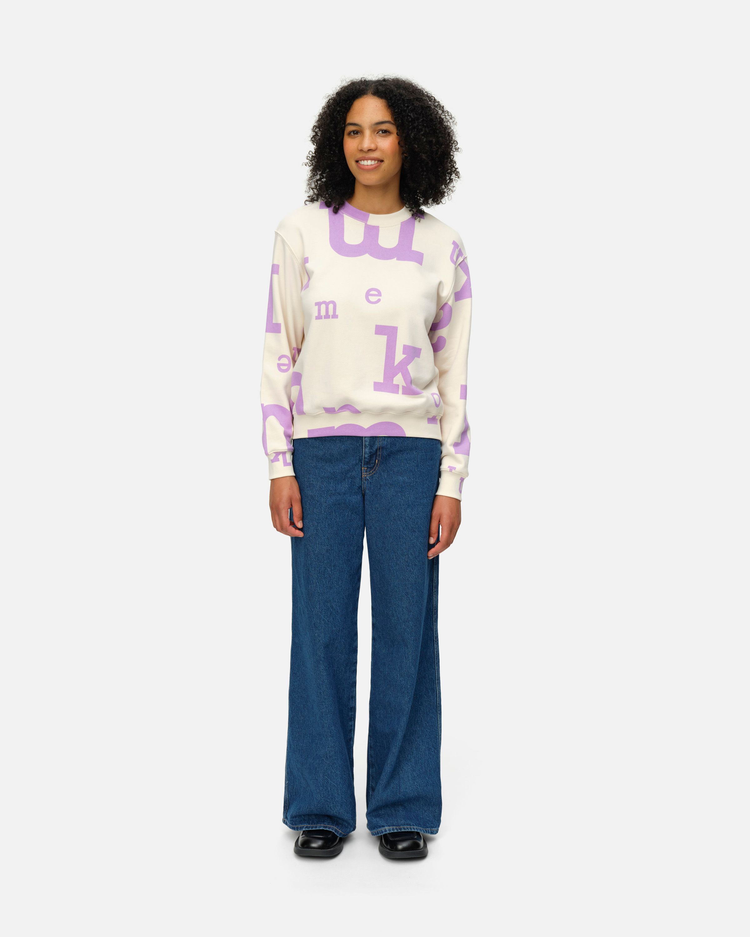 Leiot Marimerkki Sweatshirt off white, lilac | Marimekko