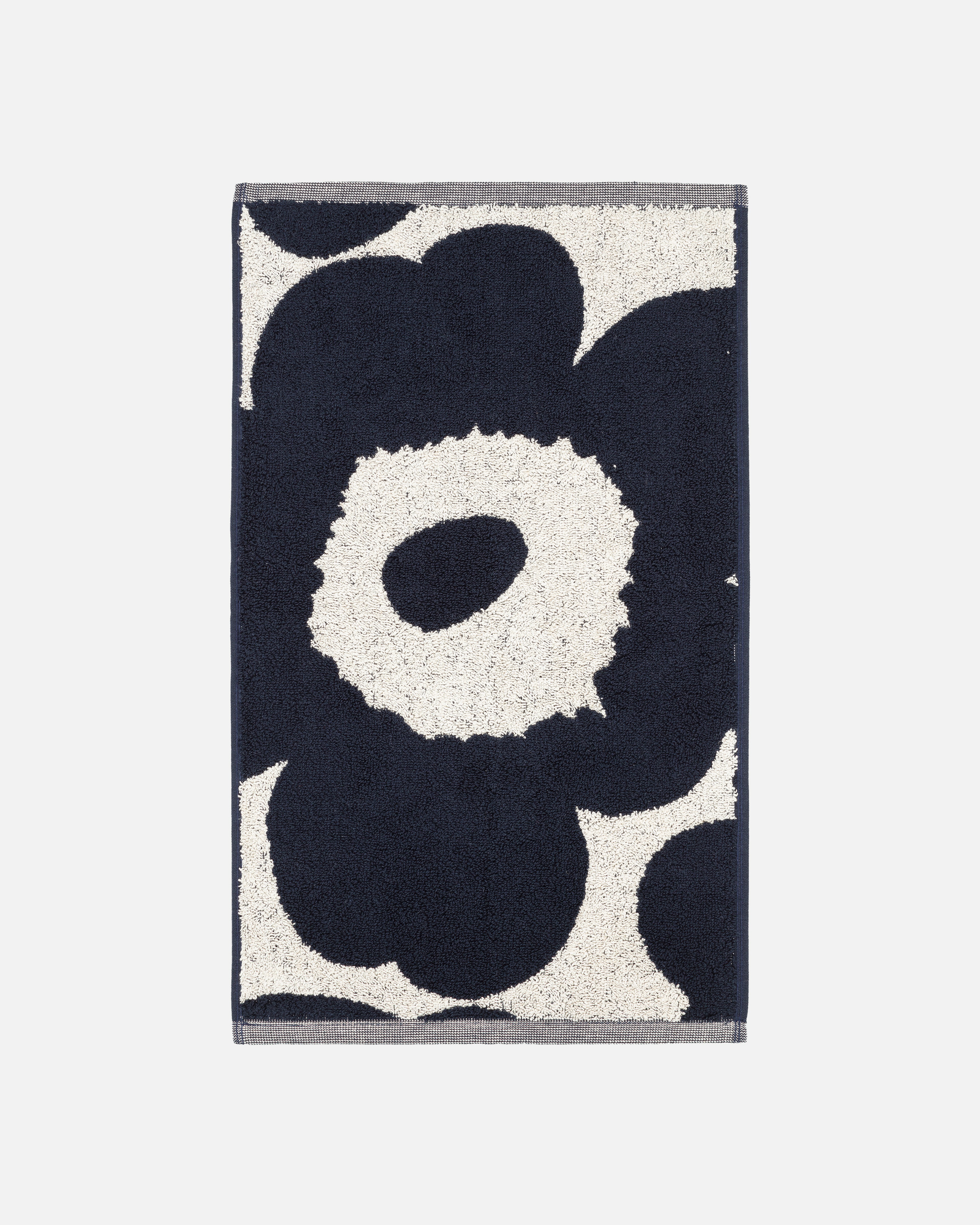 Unikko, Guest towel, off white,dark blue,