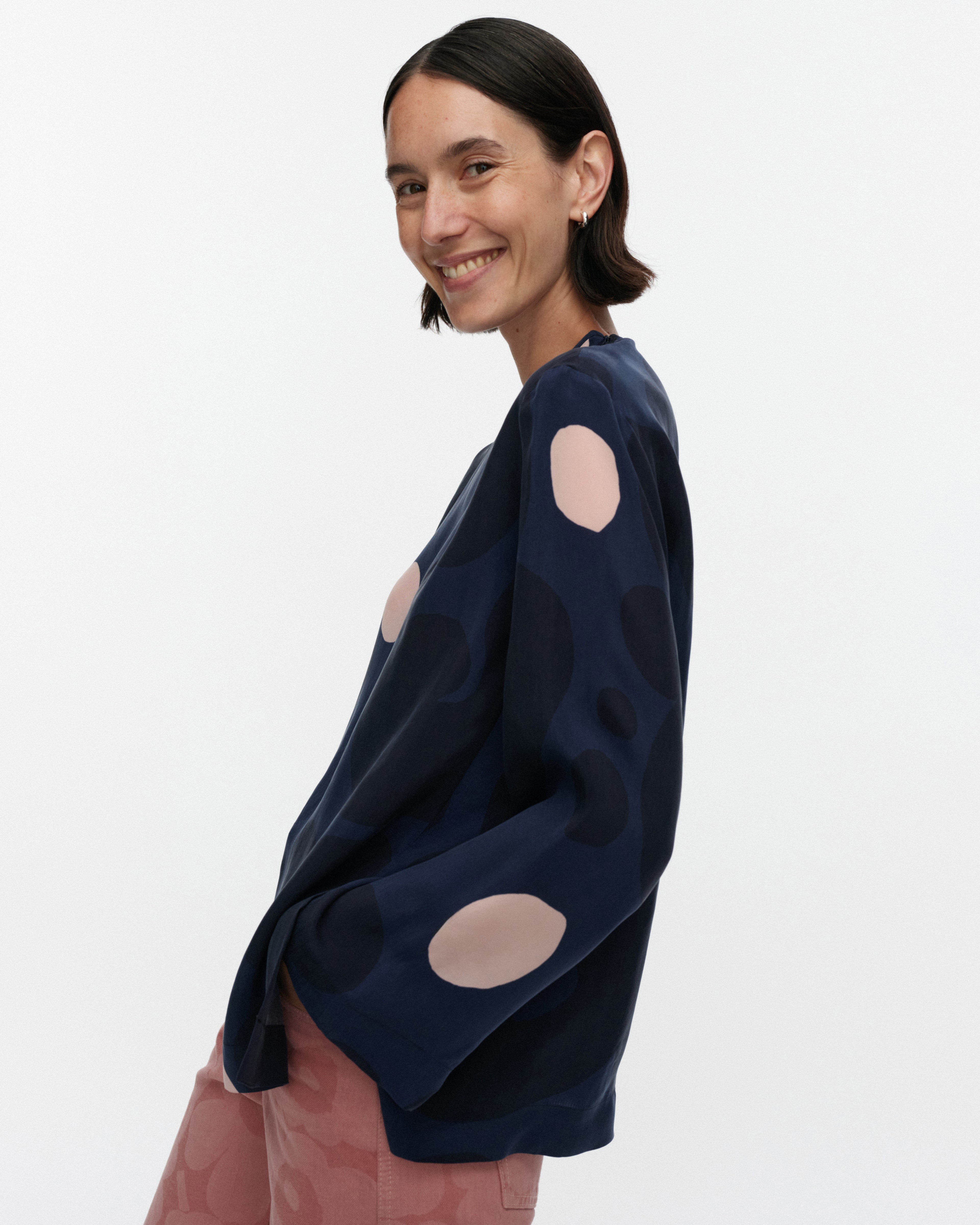 Koota Keidas, Blouse, dark blue, light pink,