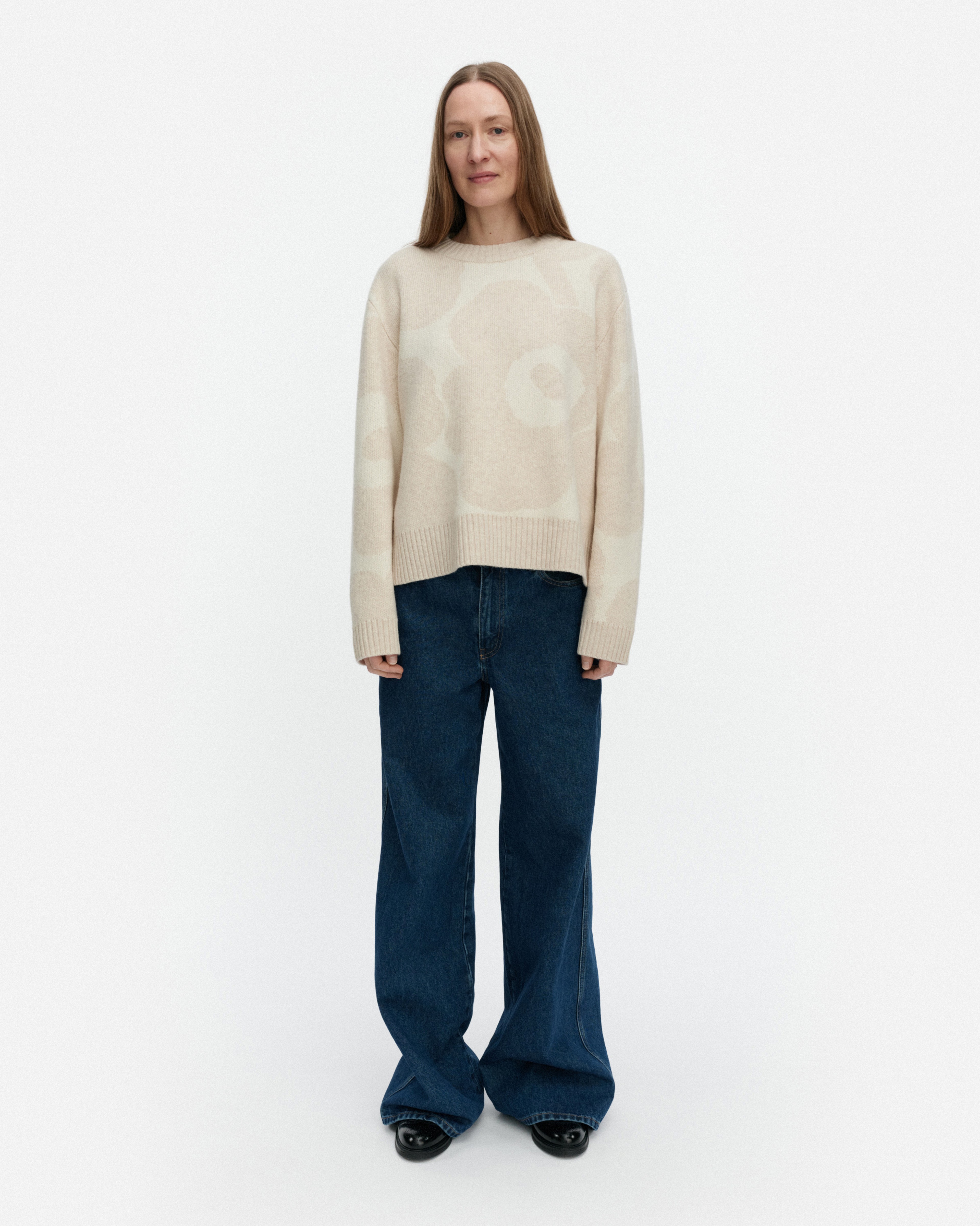 RWS Virtaus Unikko, Knitted wool pullover, white, off white,