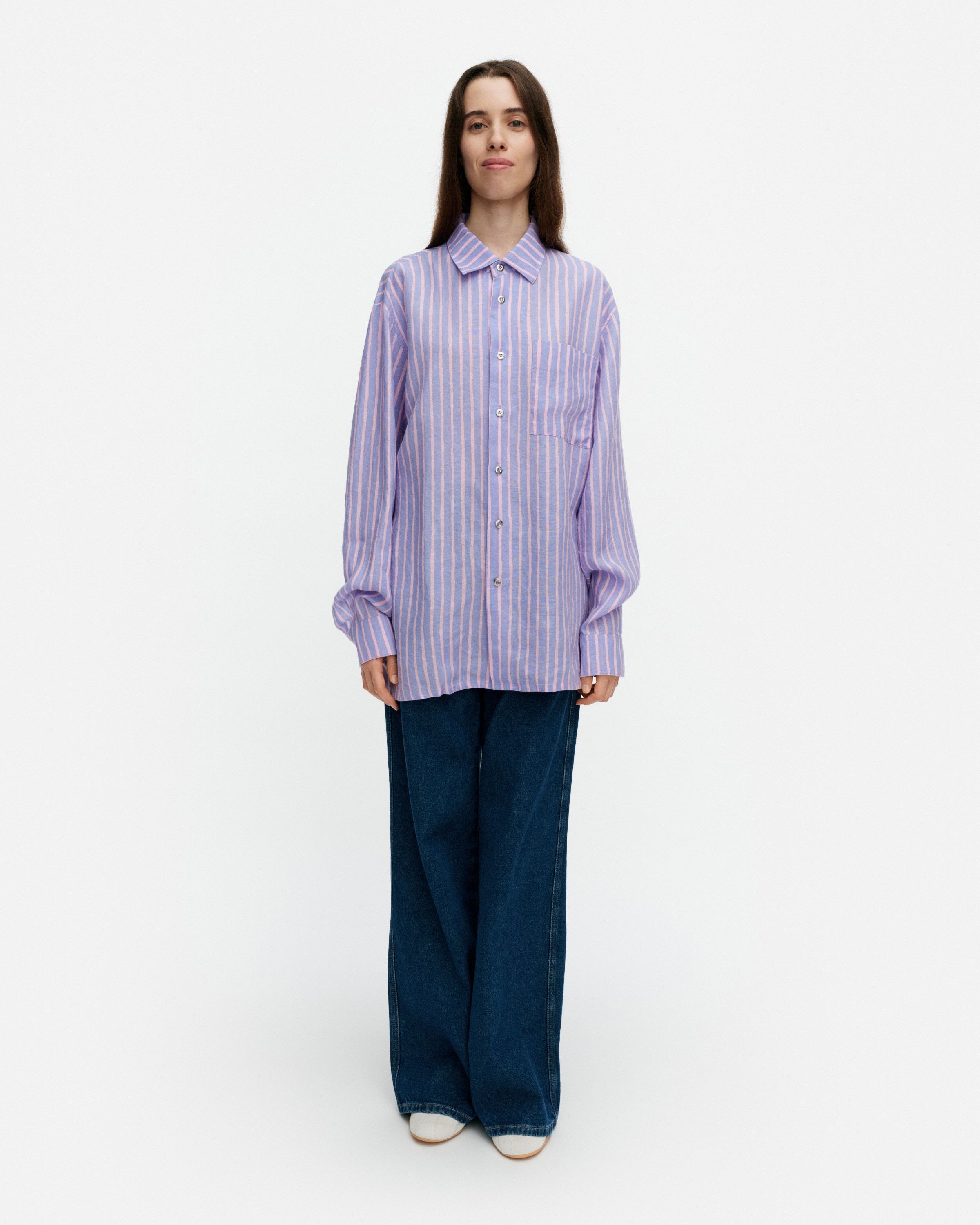 Jokapoika Linen shirt light pink, lilac | Marimekko