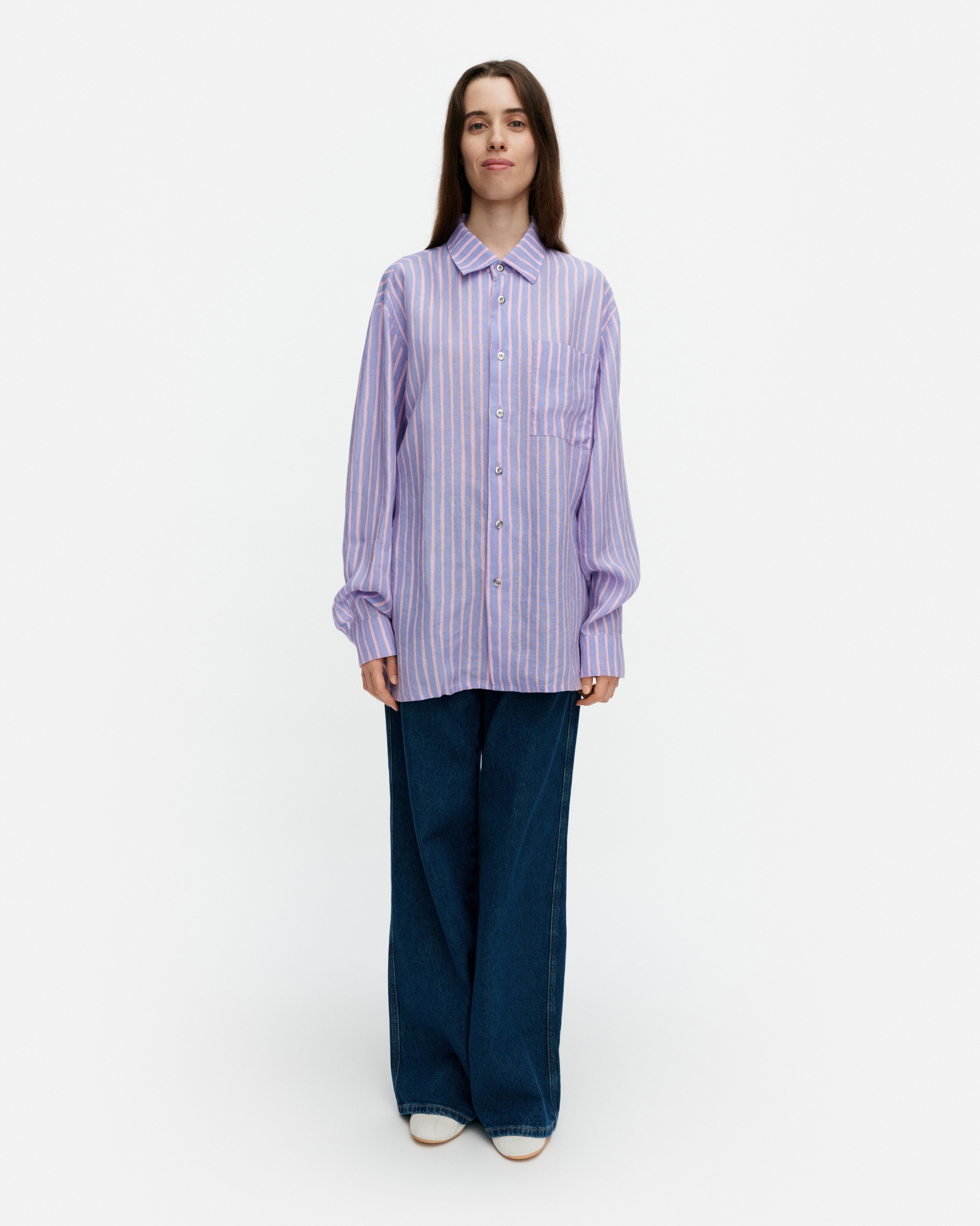 Jokapoika, Linen shirt, light pink, lilac,