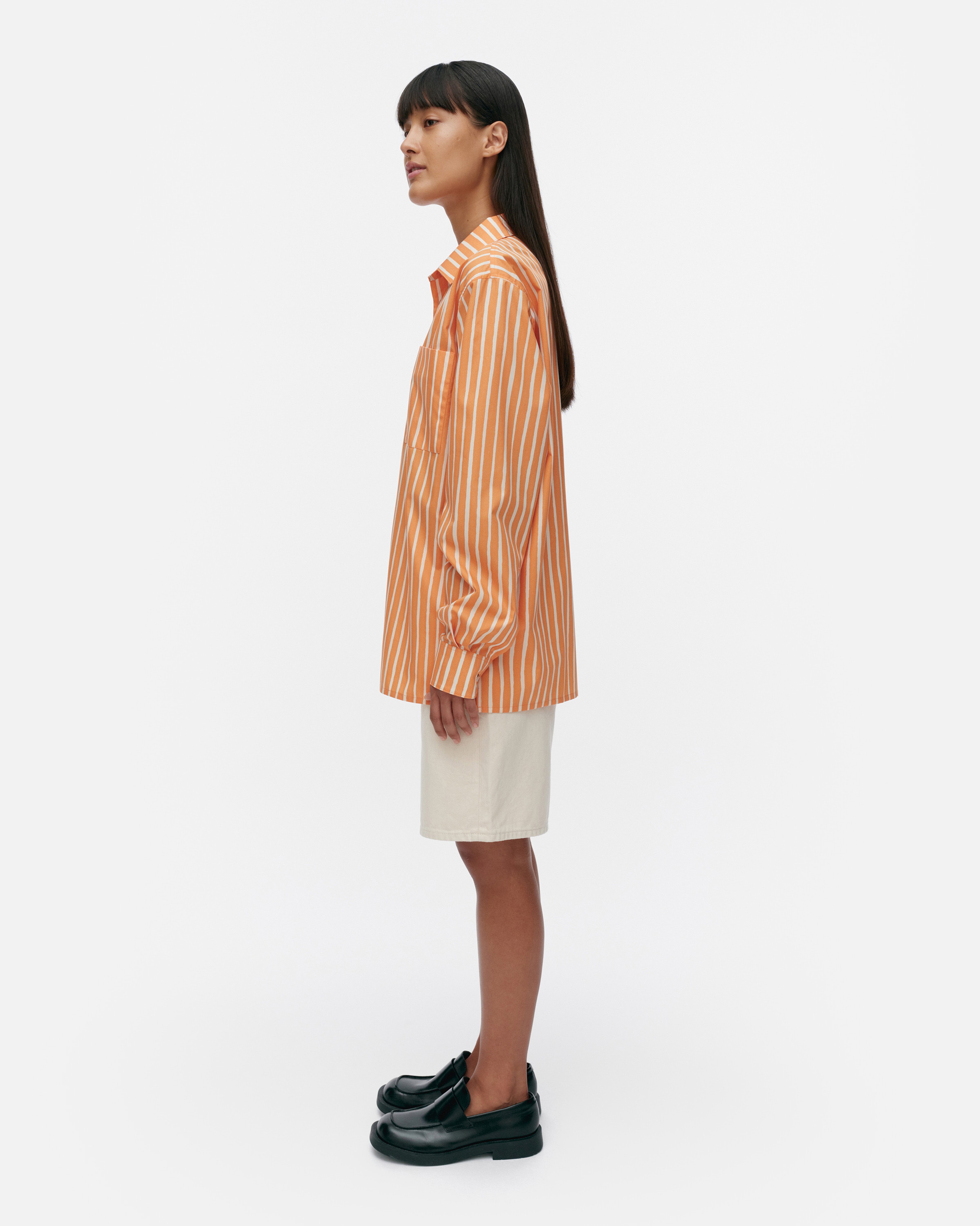 Jokapoika, Kioski cotton shirt, off white, orange,