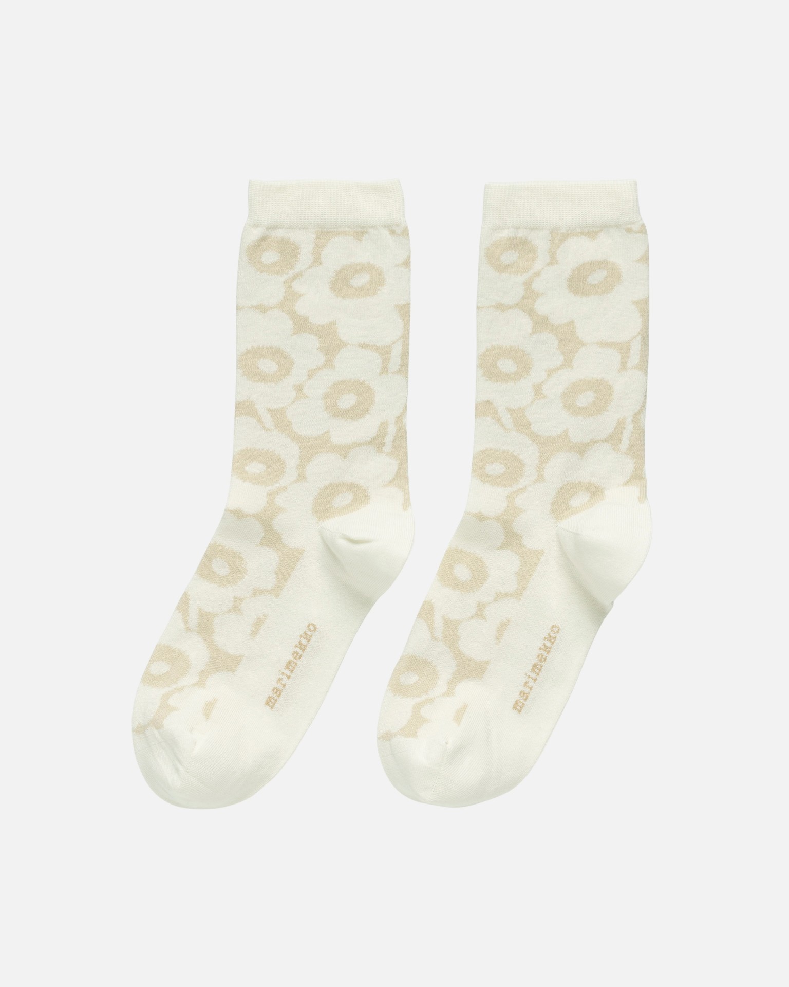 Linjaus Unikko, Socks, beige, off white,