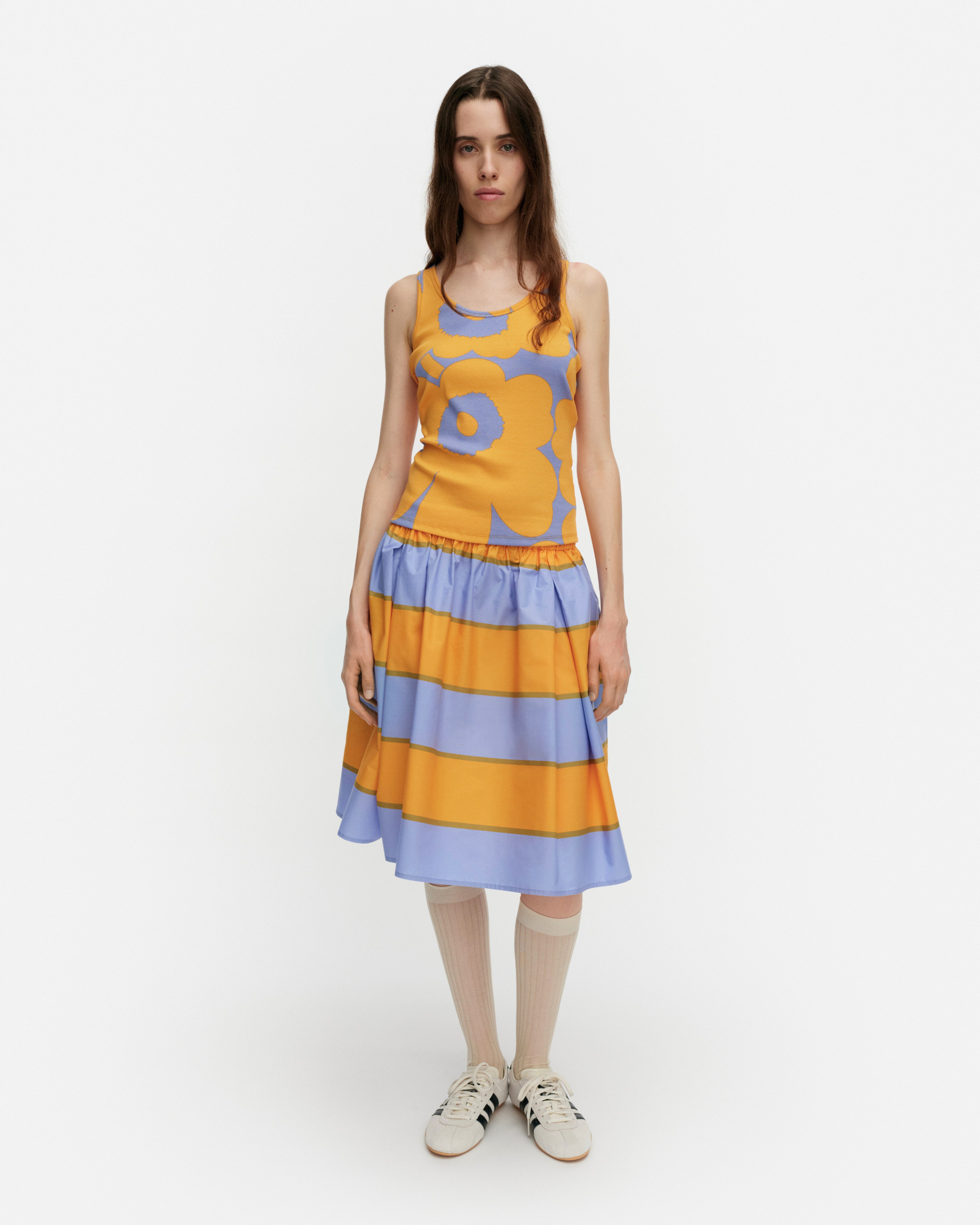 Parketti Galleria, Skirt, blue, orange,