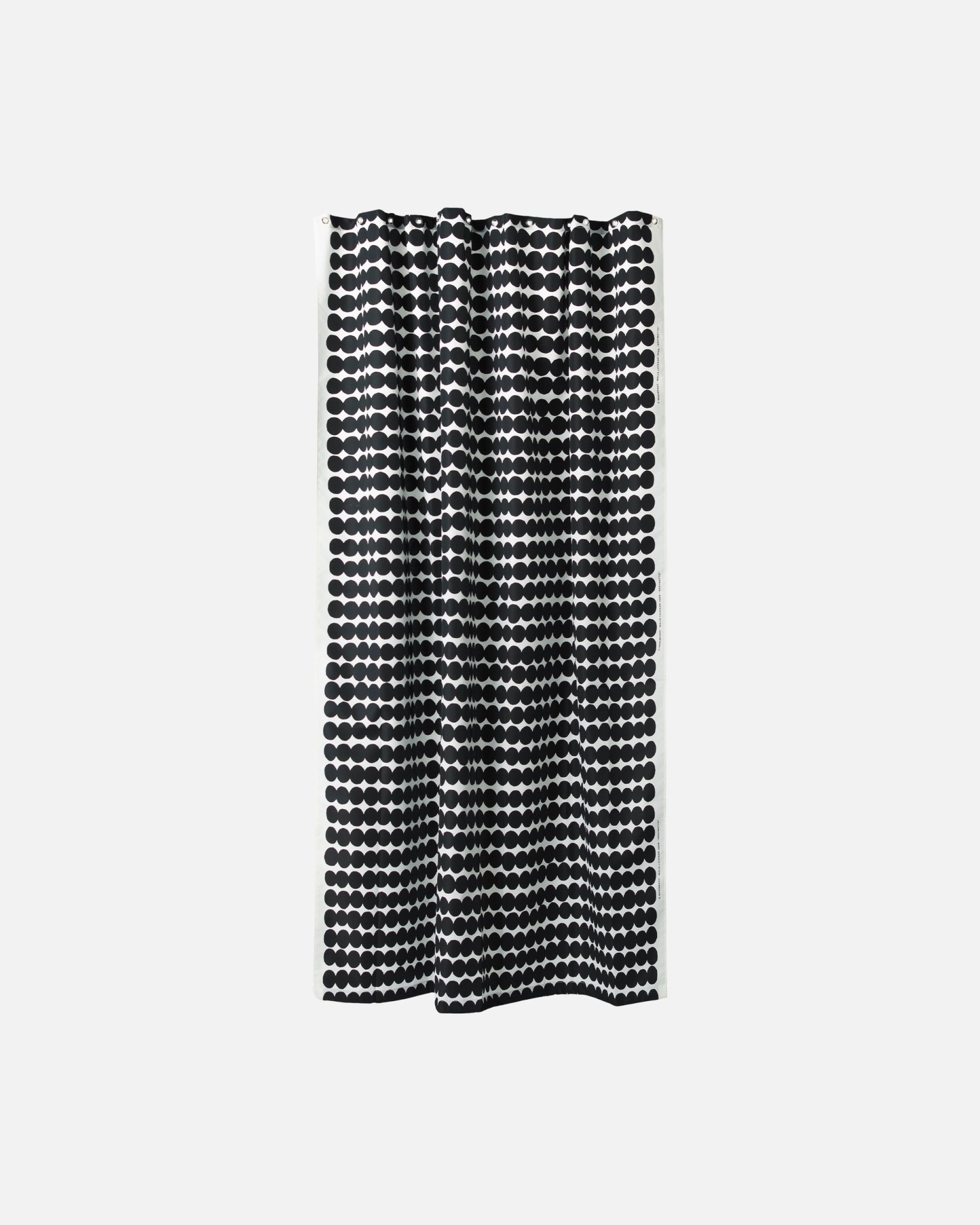 Räsymatto, Shower curtain 180x200 cm, white, black,