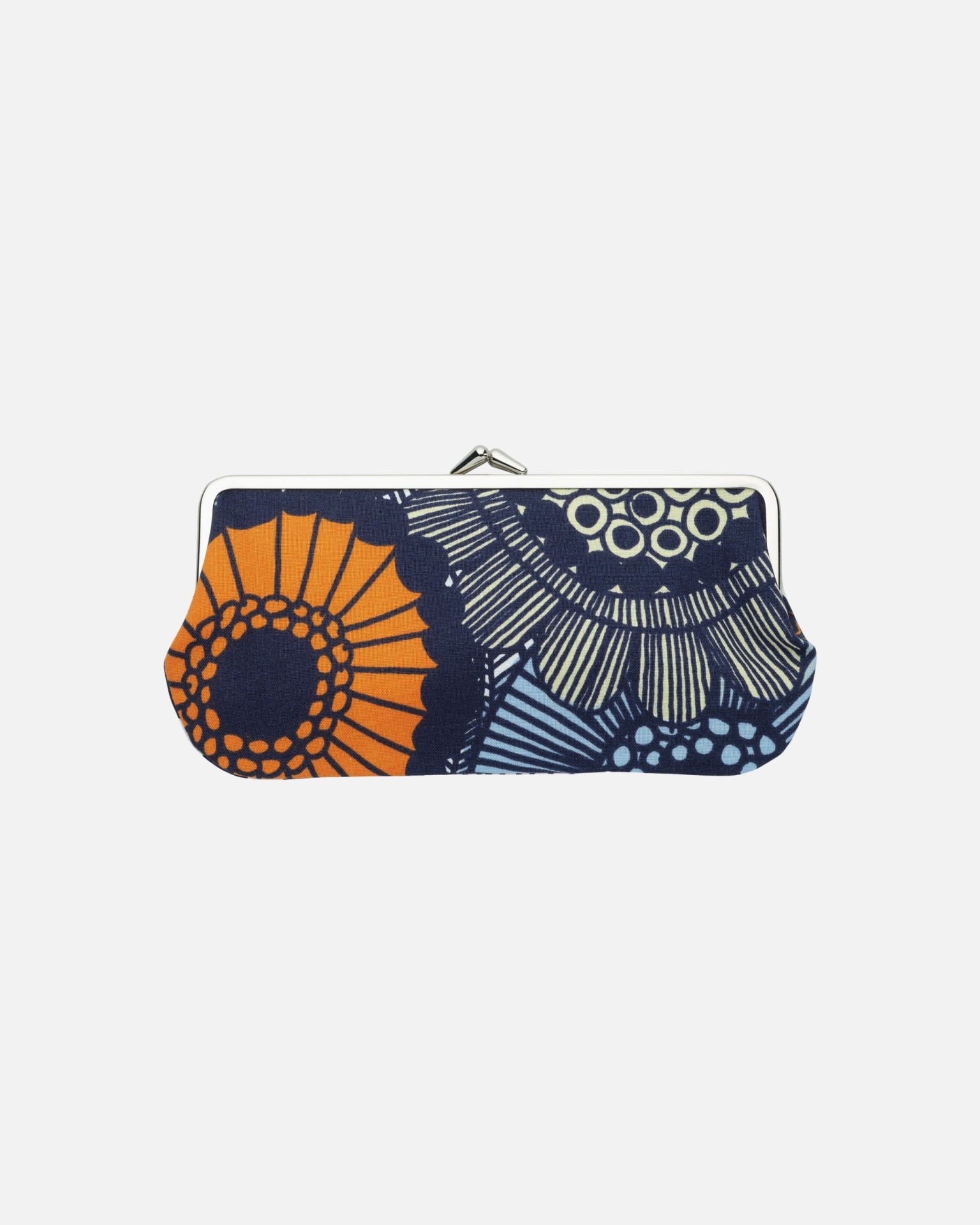 Silmälasikukkaro pieni siirtolapuutarha, Purse, white,lt.yellow,orange,lt.blue,