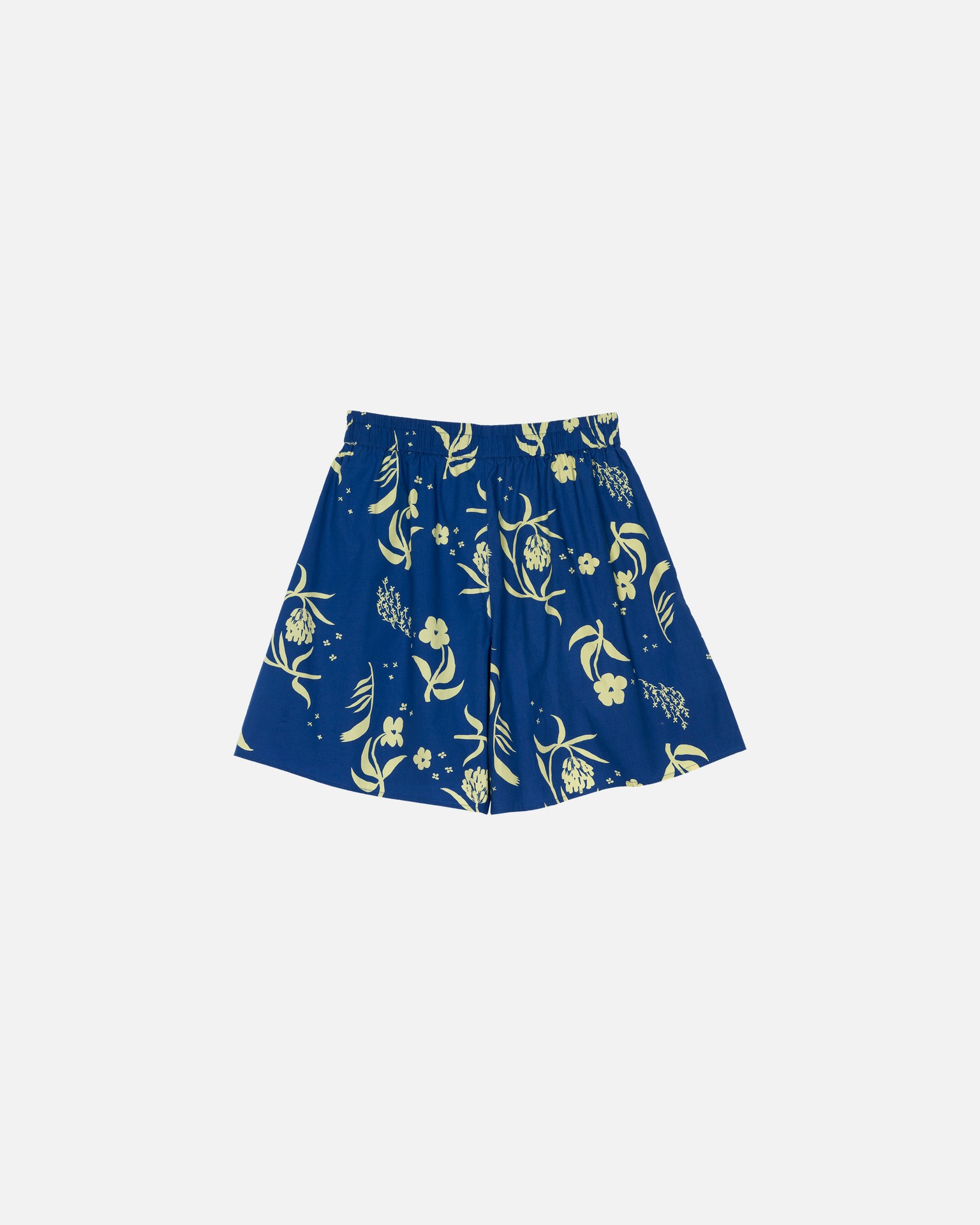 Guassi Herbaario, Cotton poplin shorts, blue, light yellow,