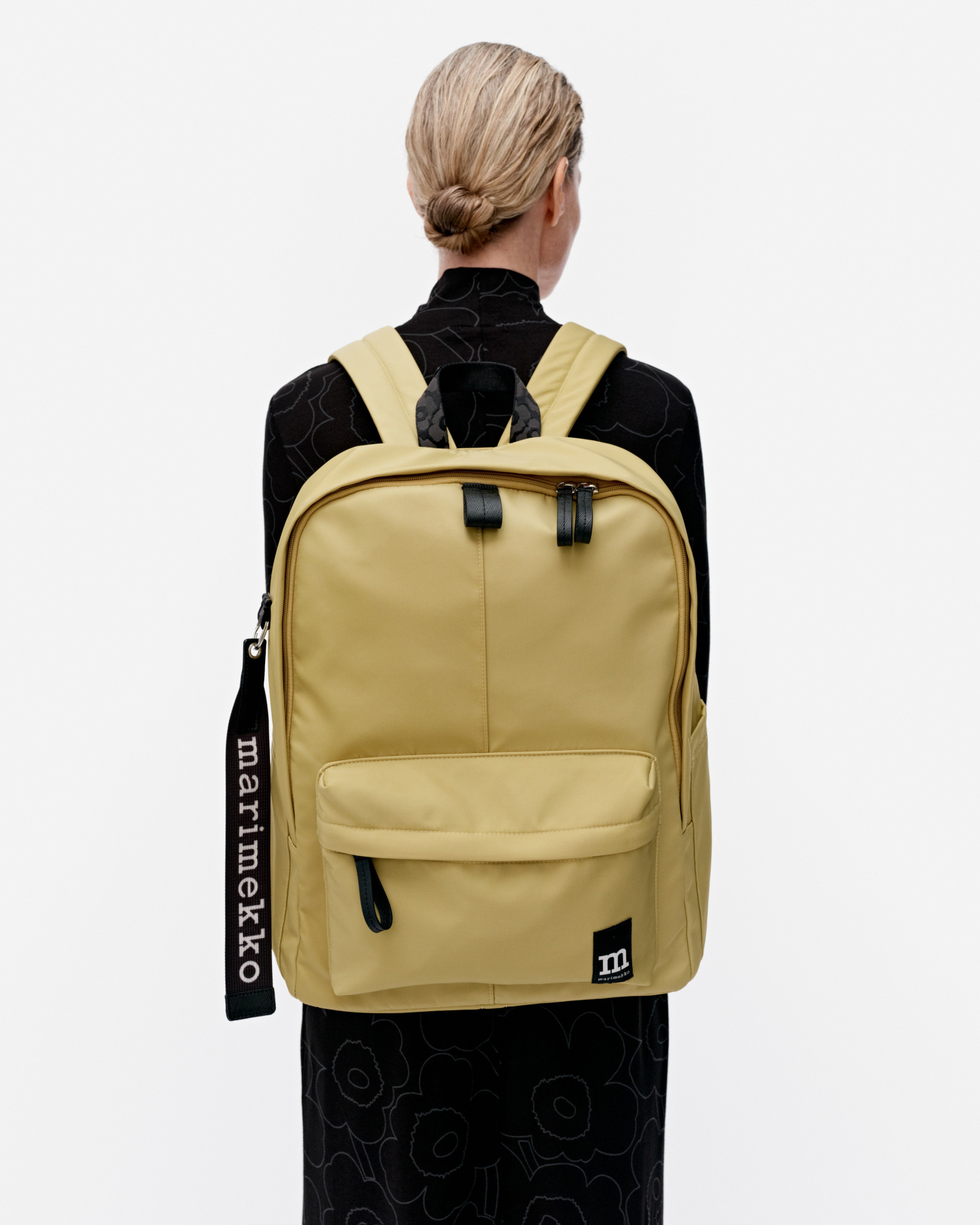 Zip Top Backpack Solid, Reppu, pistaasi,