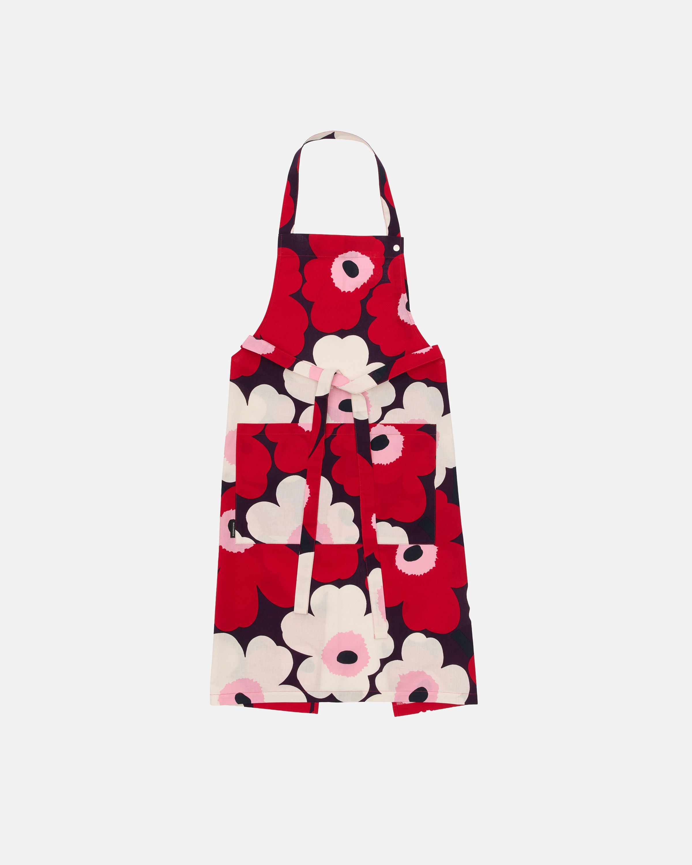 Pieni Unikko Apron plum,cranberry,off white,rose | Marimekko