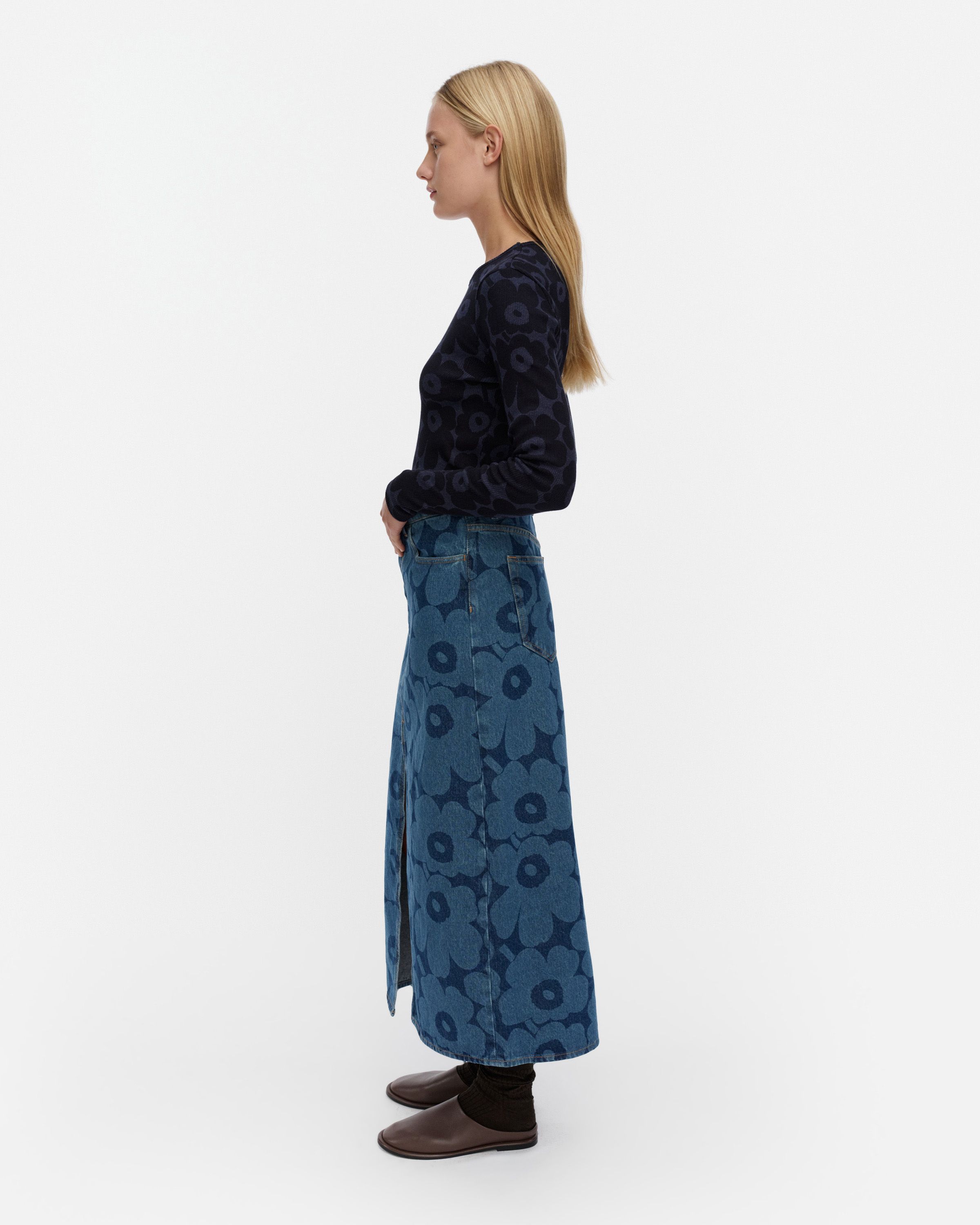 Myy Unikko skirt black,dark gray | Marimekko