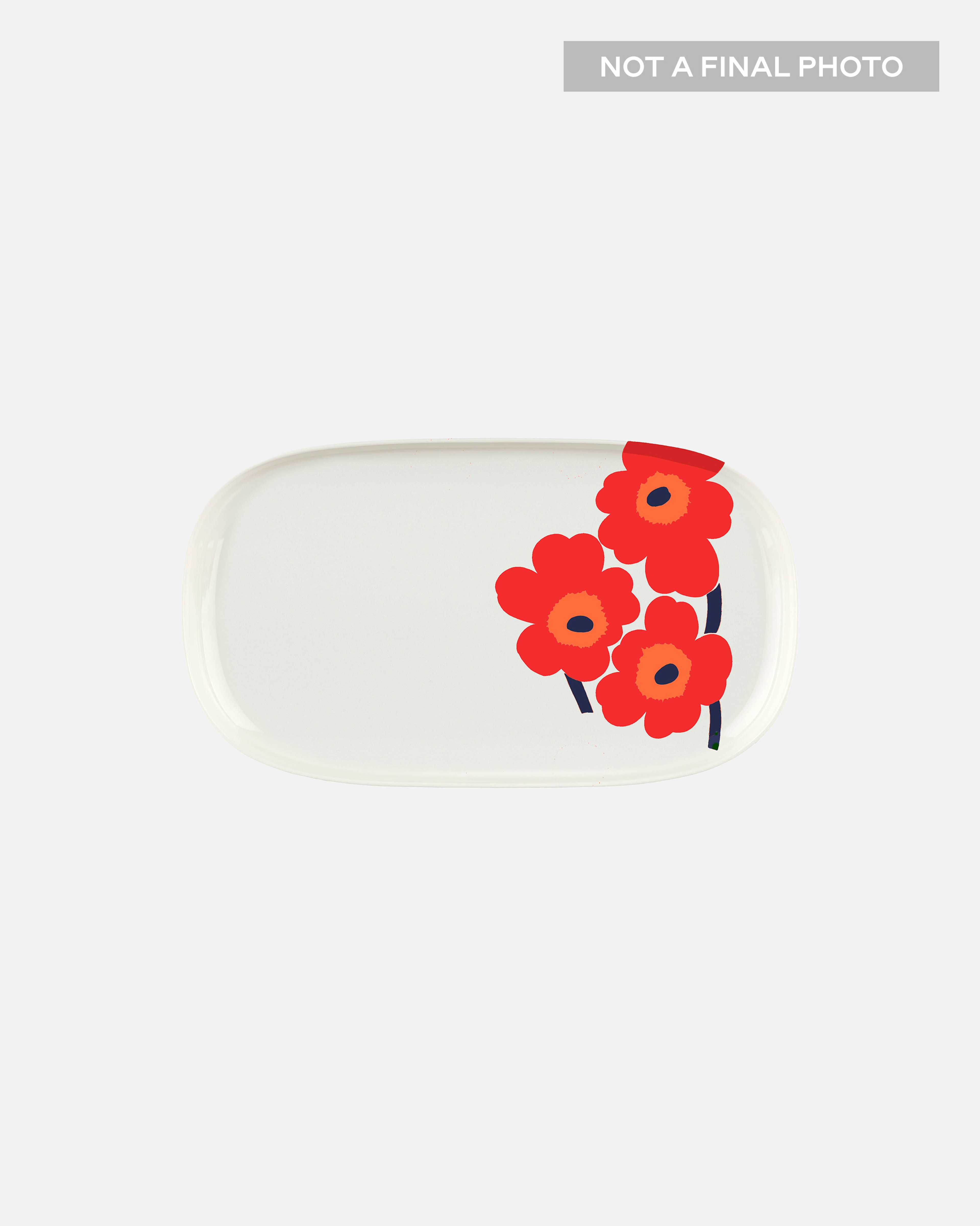 Oiva / Unikko Serving plate 17x32 cm