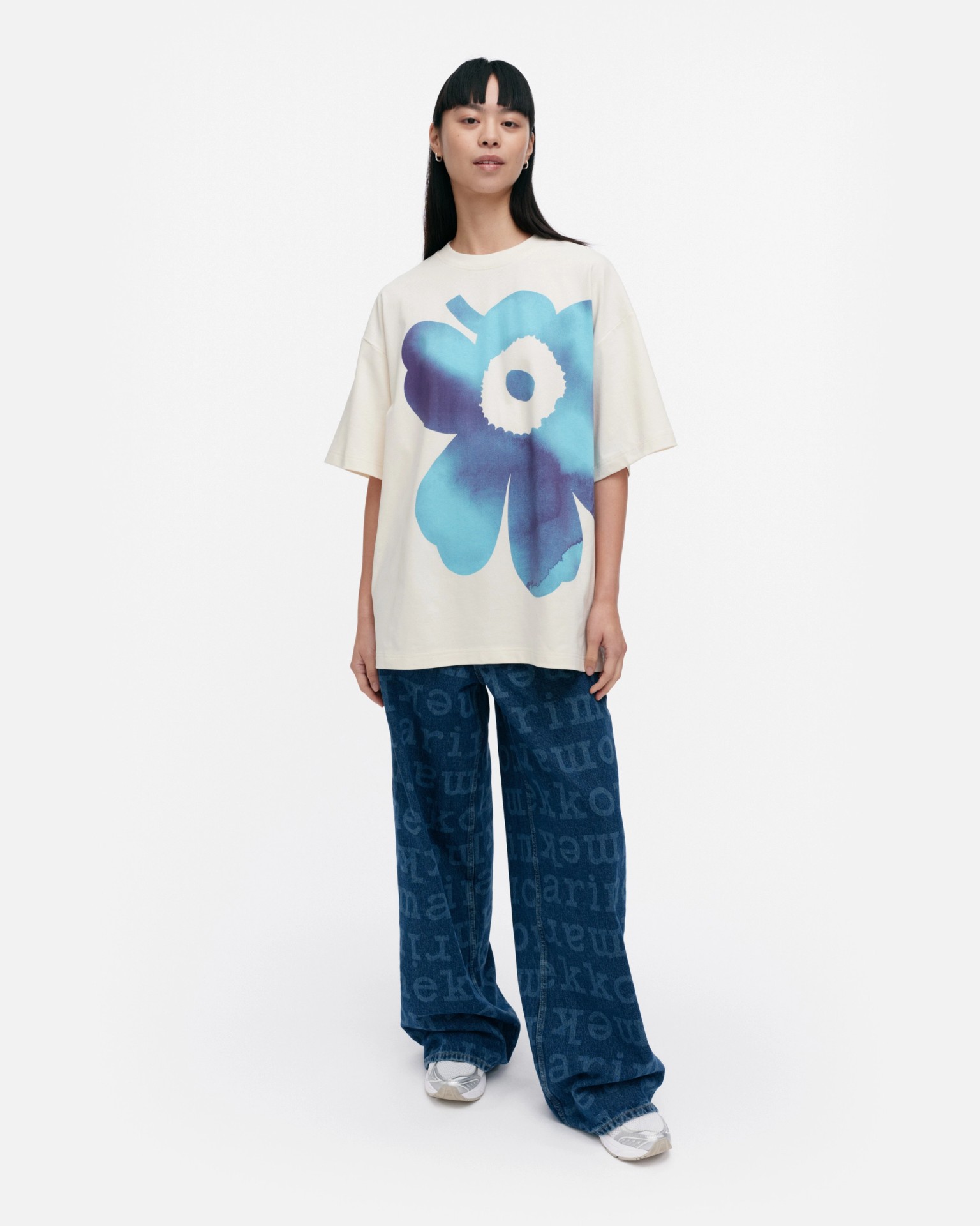 Nopeus Unikko placement, Kioski t-paita, l.valkoinen, turkoosi, liila,