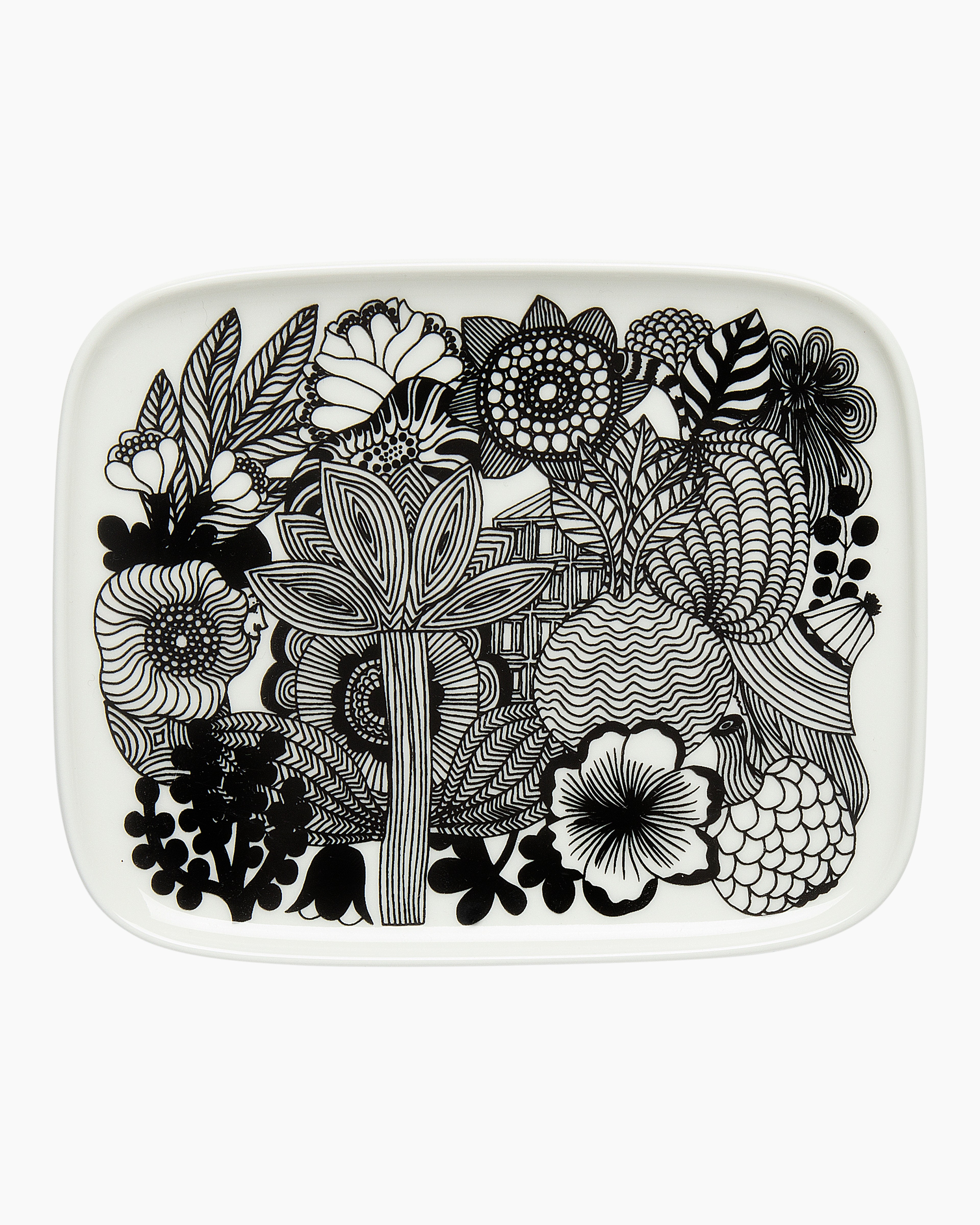 Siirtolapuutarha, Rectangular plate, white,black,