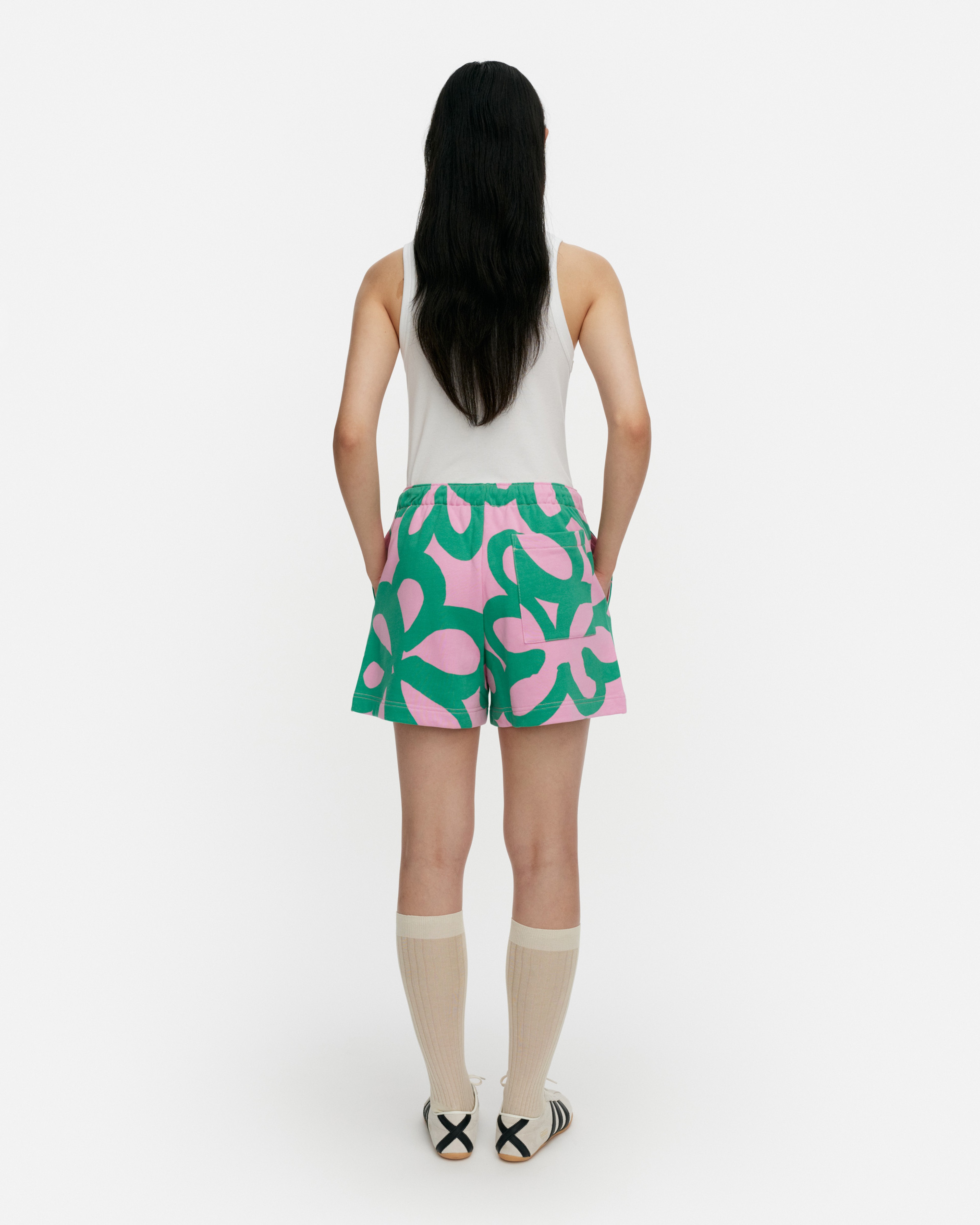 Miksaus Jättikukka, Kioski shorts, light pink, green,