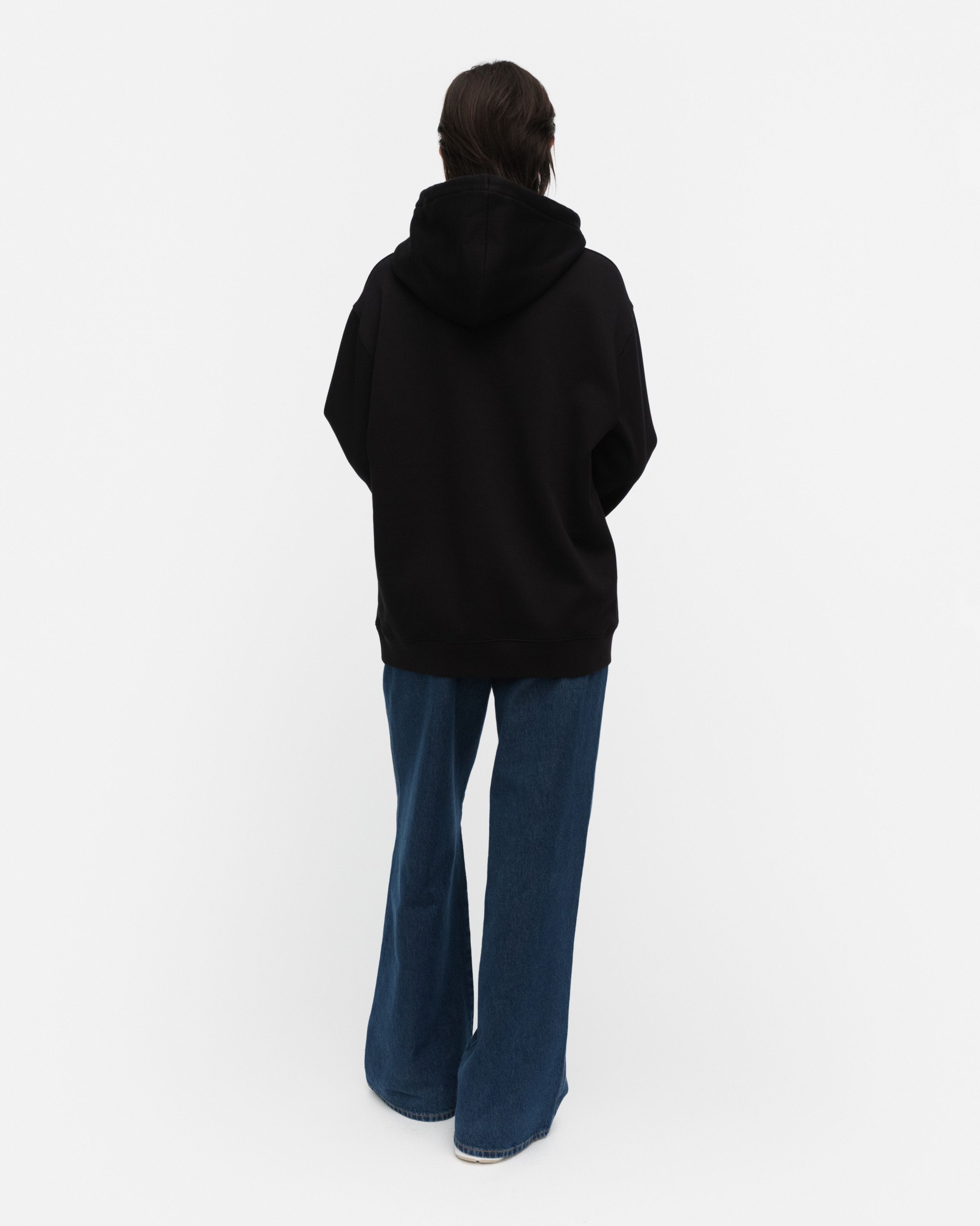 Teesi Unikko Placement Kioski hoodie black, grey | Marimekko