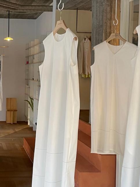 White dress presenting Marimekko archetypes