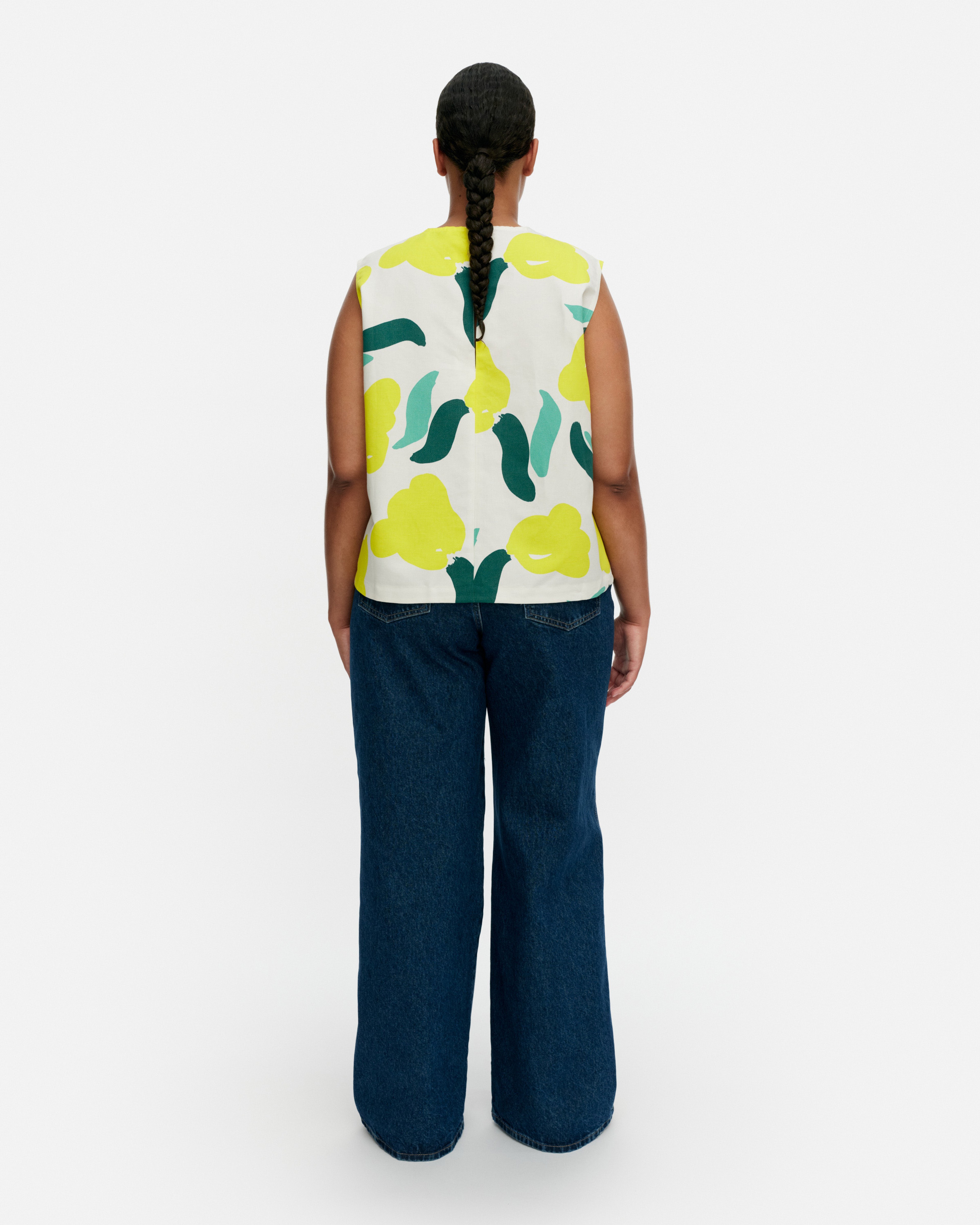 Erilaisia Lemmitty, Top, off white, yellow, green,