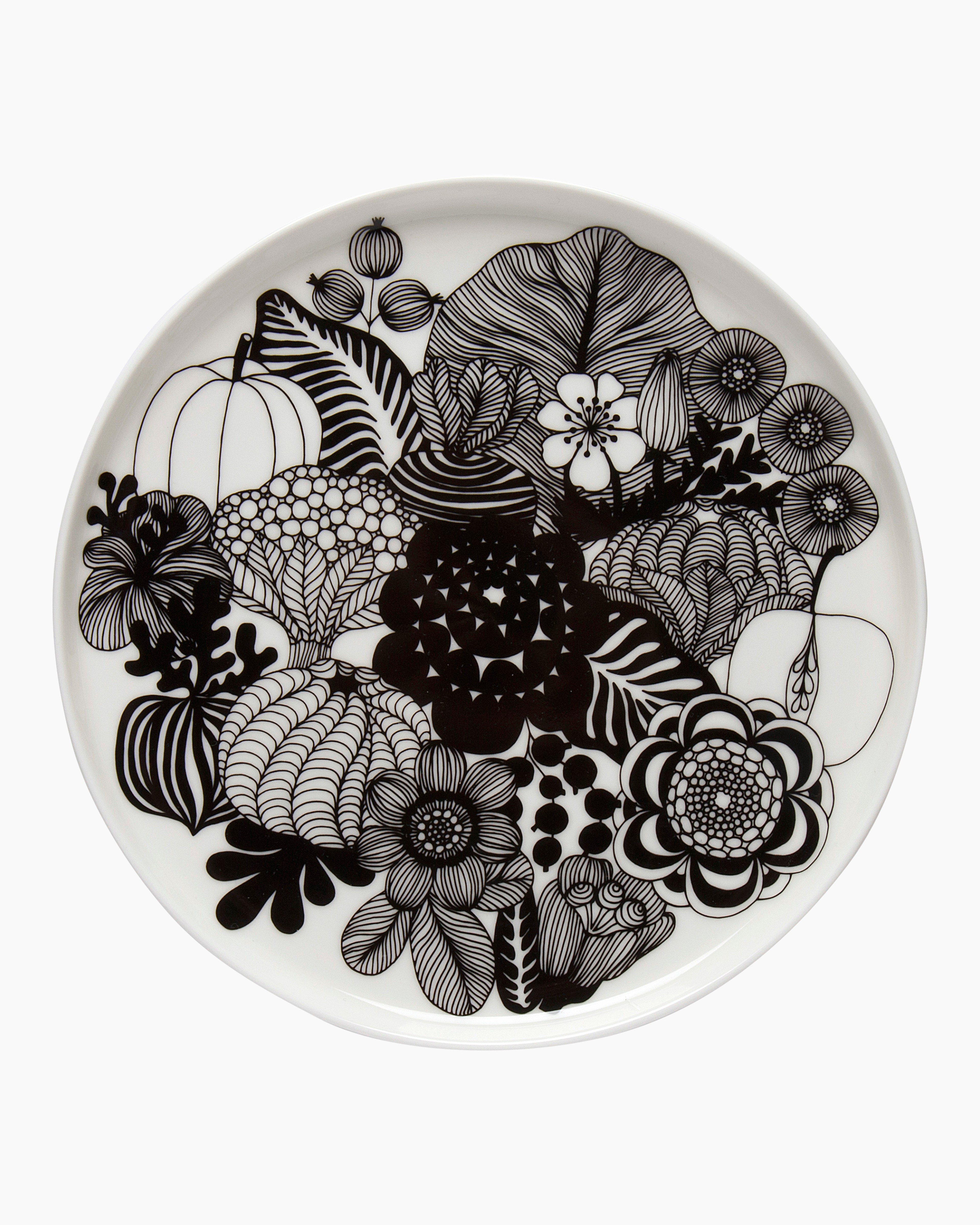 Siirtolapuutarha, Salad plate, white, black,