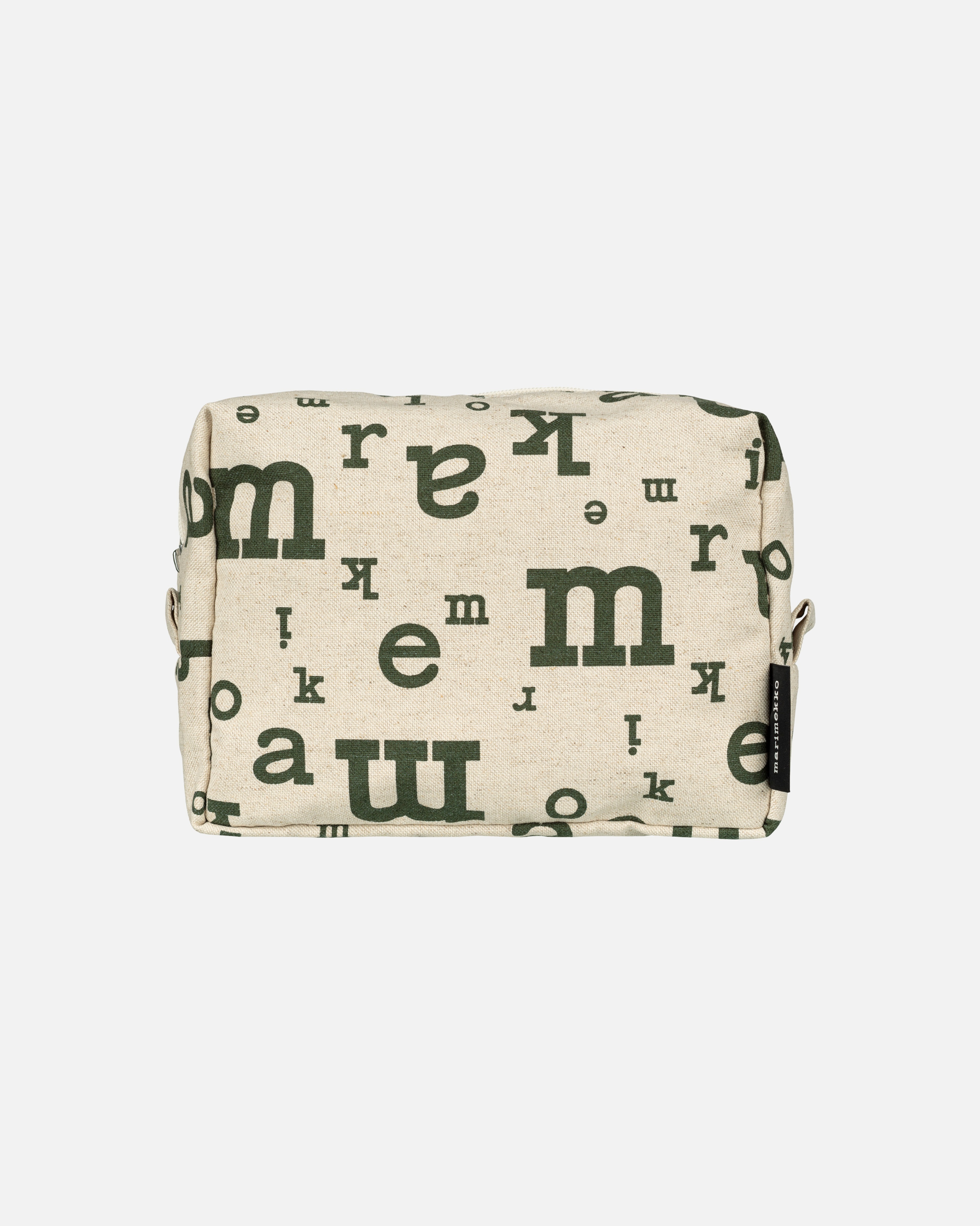 Vilja Marimerkki, Cosmetic bag, beige, dk.green,