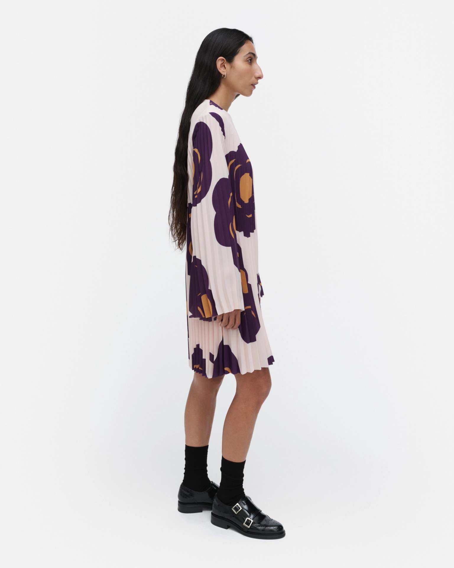 Frosti Tumma, Dress, light pink, dark violet, brown,