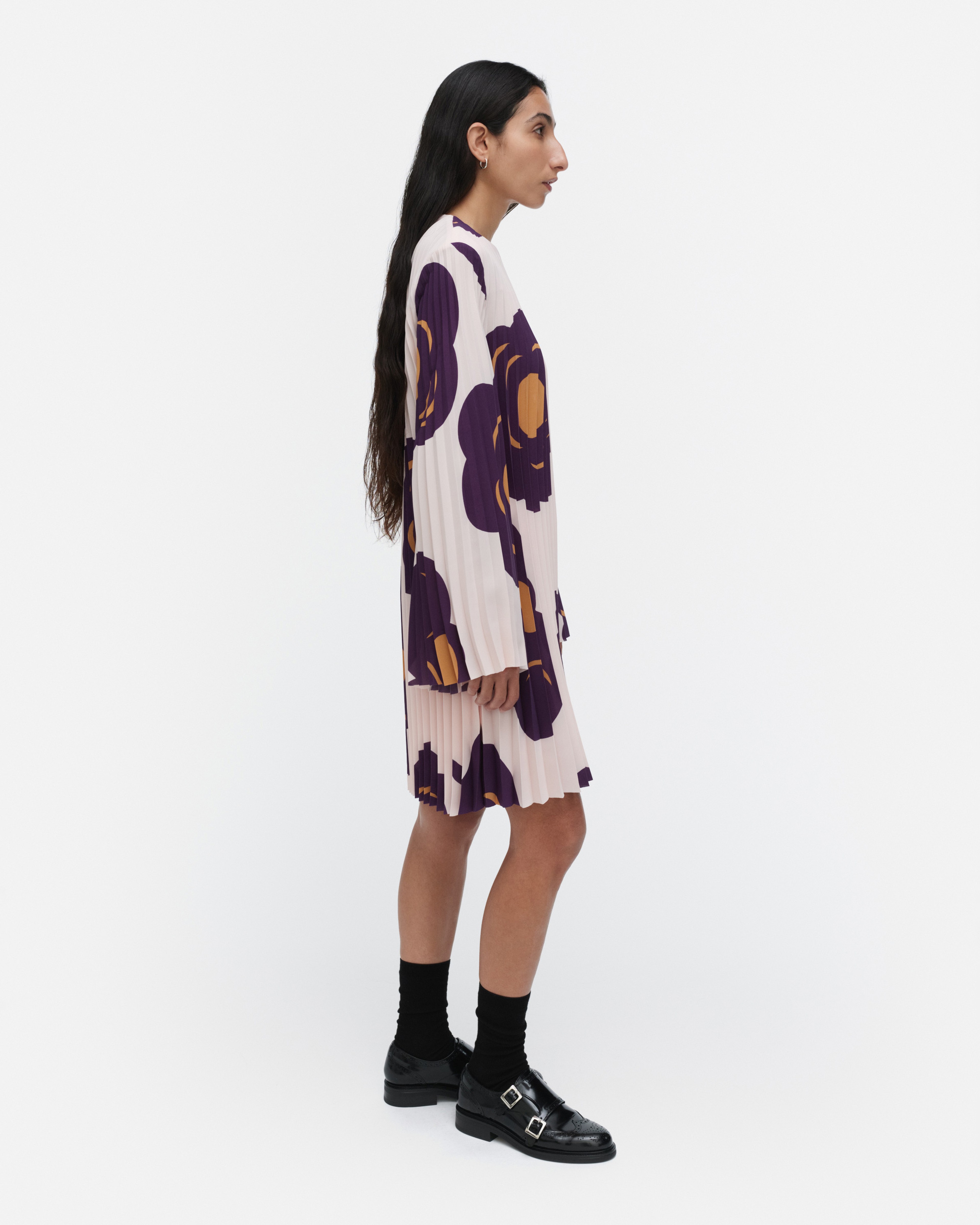 Frosti Tumma, Dress, light pink, dark violet, brown,