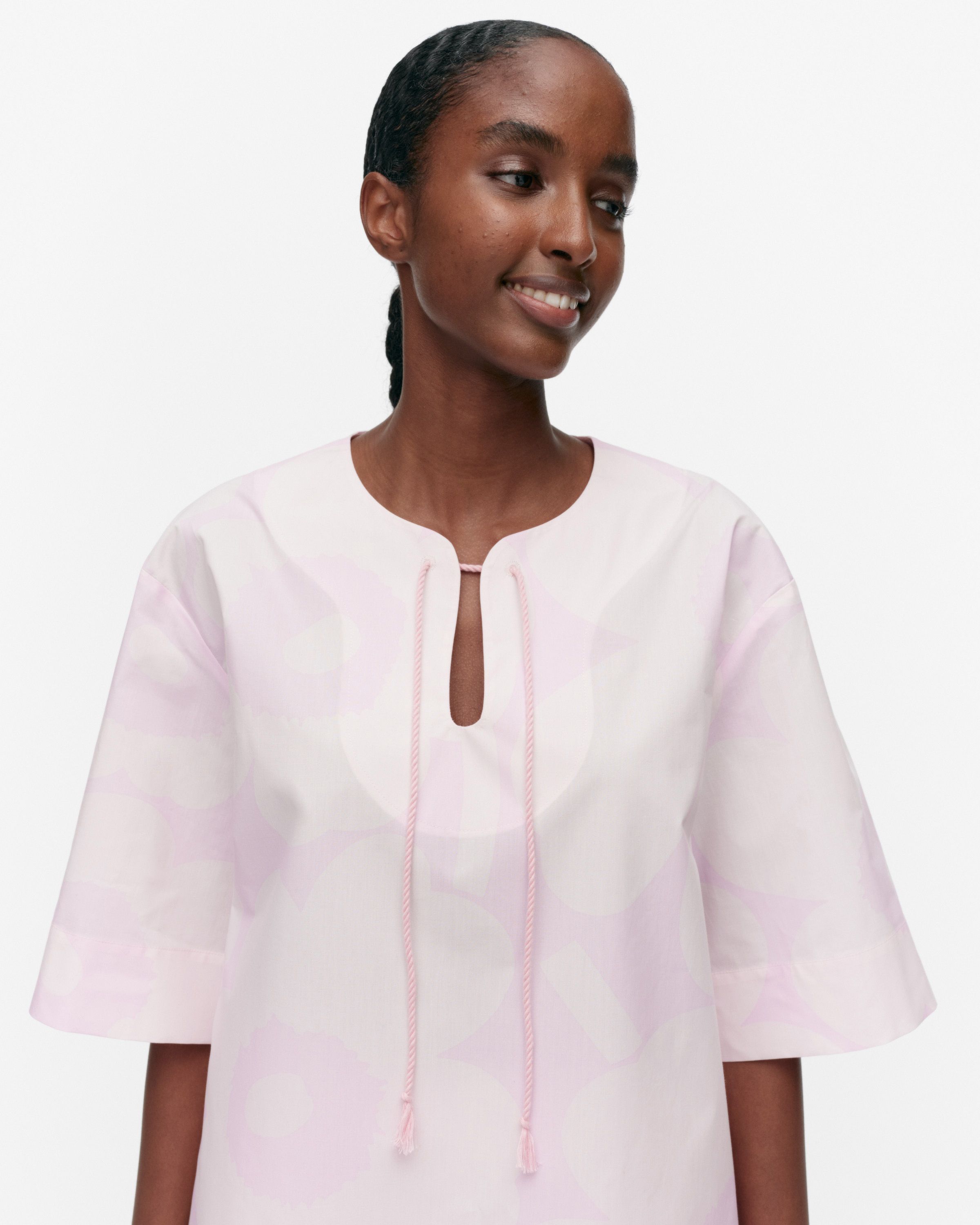 トップス Heti Unikko /co poplin blouse Jiiri Unikko cotton poplin blouse light pink, light pink | Marimekko