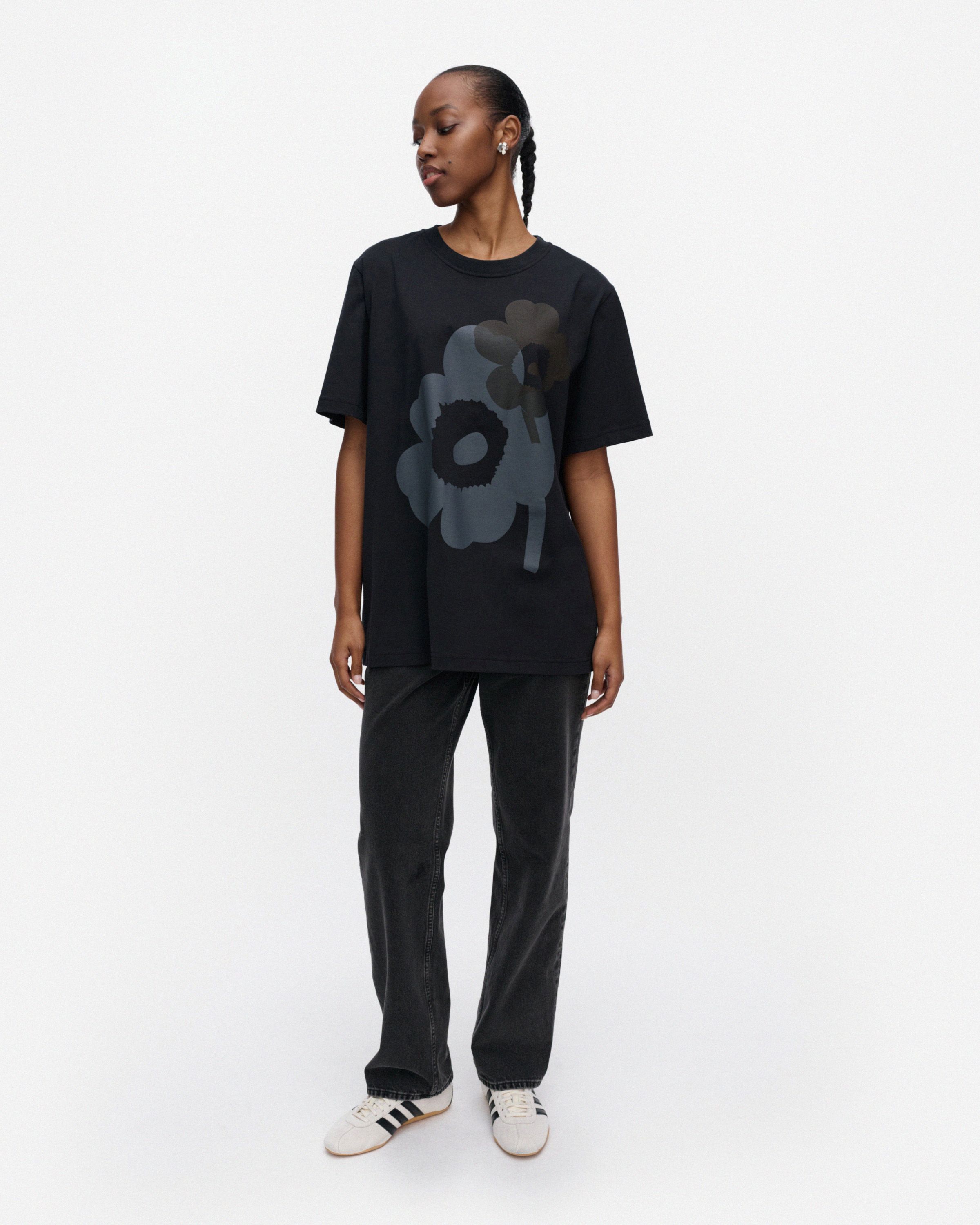 Embla Unikko Placement Kioski t-shirt black, grey, dark brown
