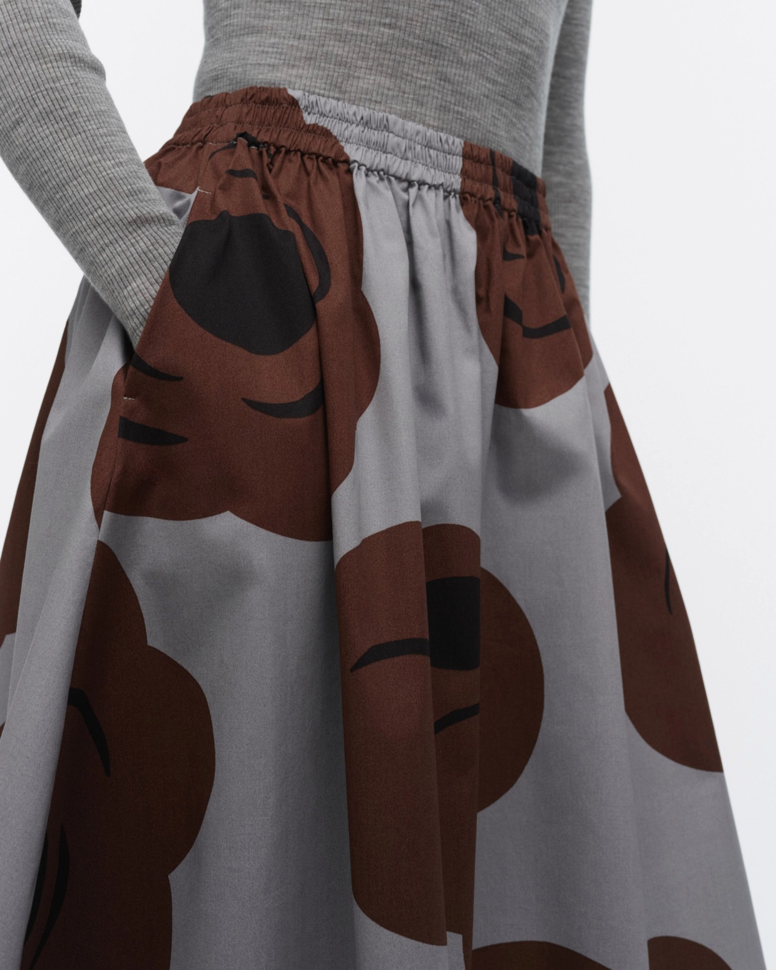 Poiminnot Tumma, Skirt, grey, brown, black,