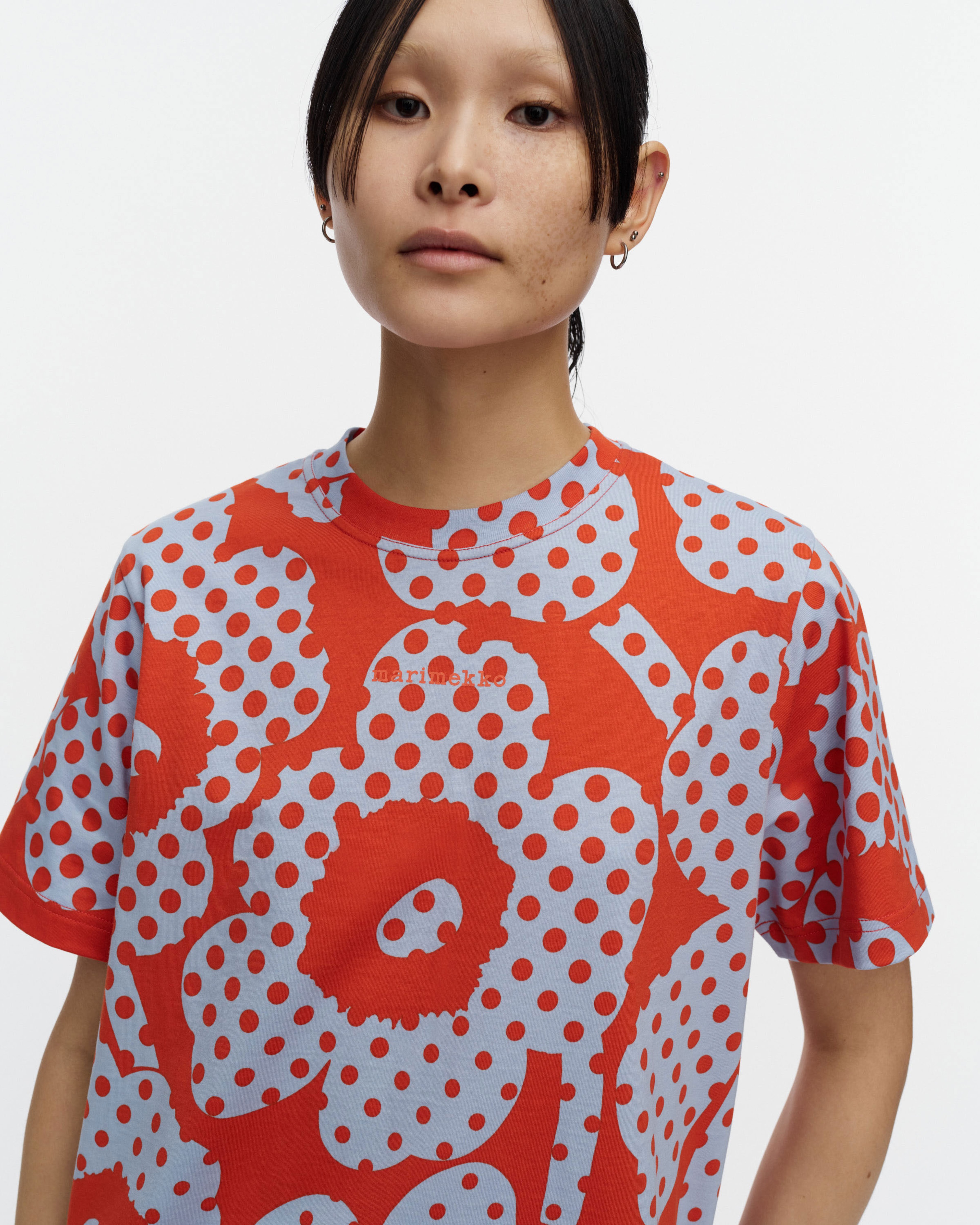 Else Unikko, Kioski t-shirt, red, light blue,