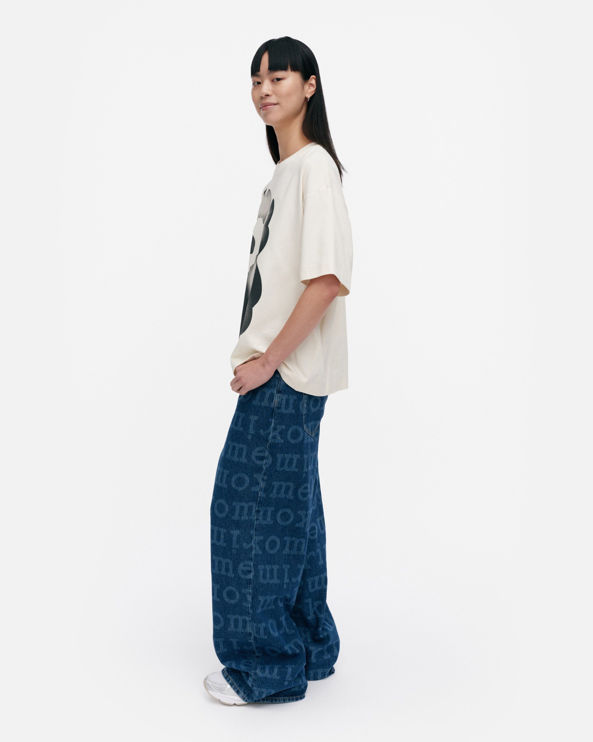 Veisto Unikko Placement Kioski jersey shirt | Marimekko