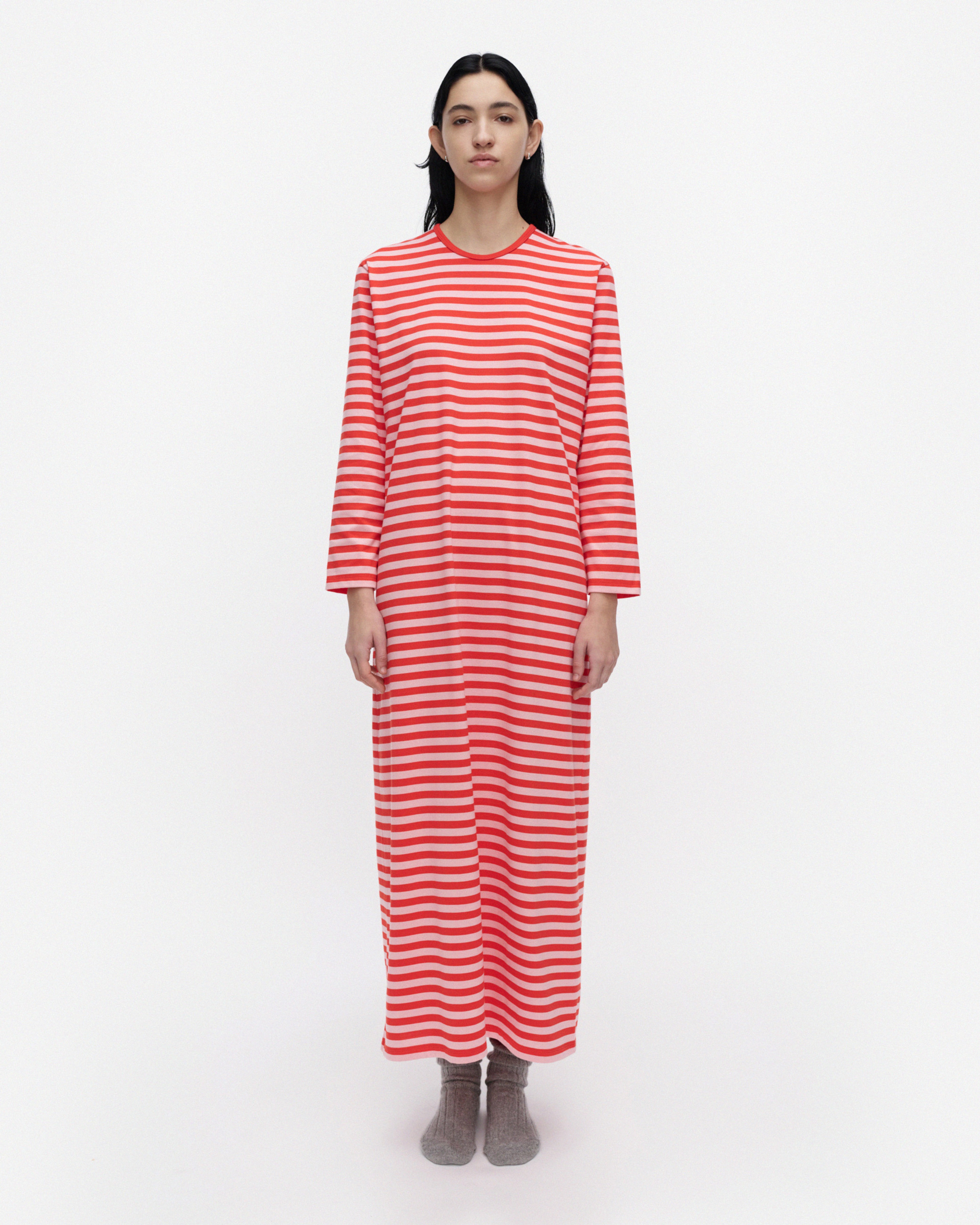 Katju Tasaraita, Nightgown, red, light pink,