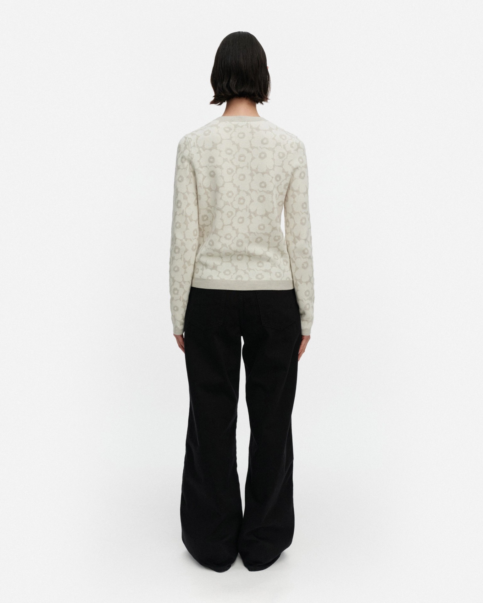 Arvaus Unikko, Knit cardigan, off-white, light grey,