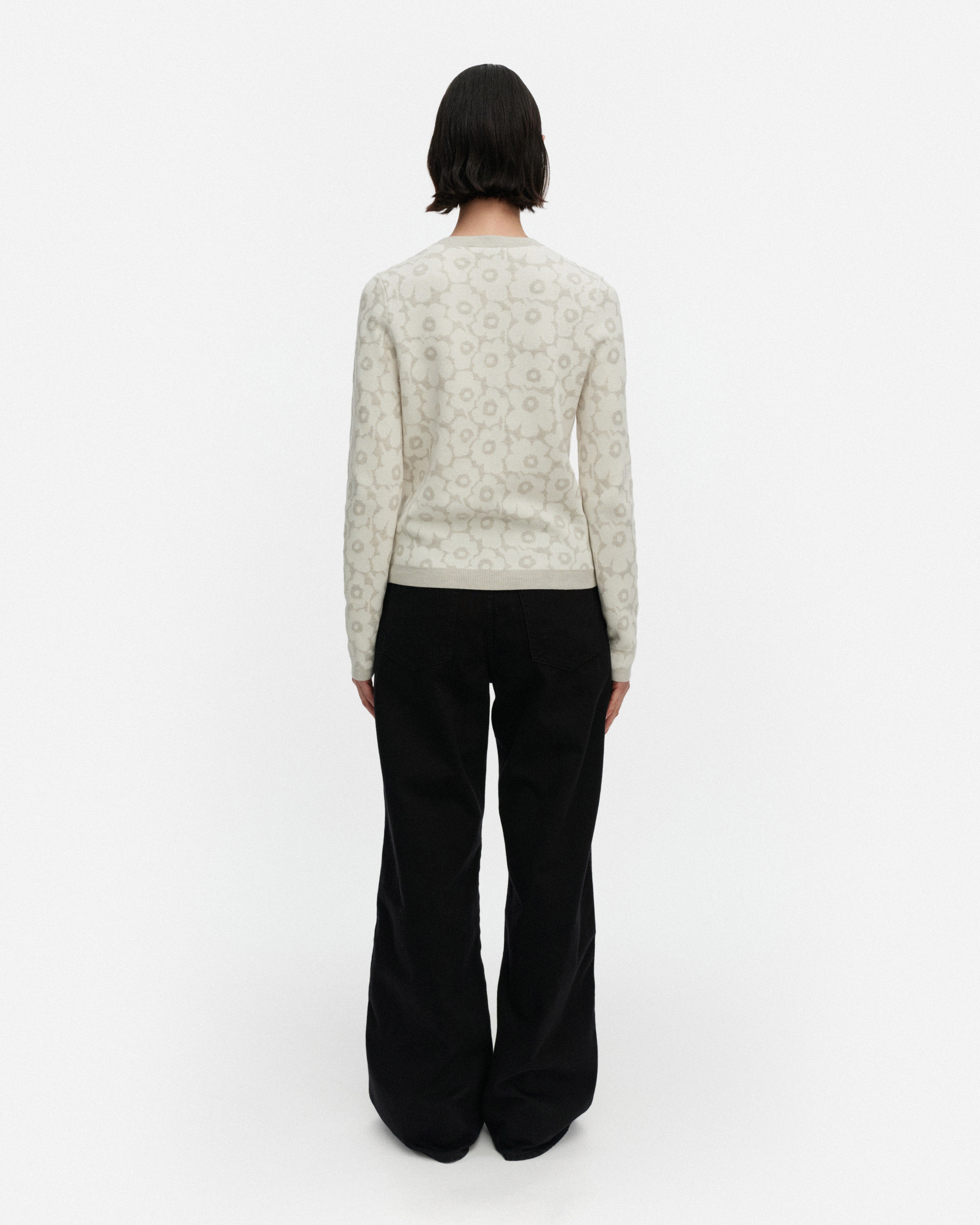 Arvaus Unikko, Knit cardigan, off-white, light grey,